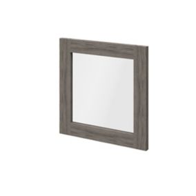 GoodHome Atomia Grey oak effect Transparent Modular furniture door, (H) 372mm (W) 372mm