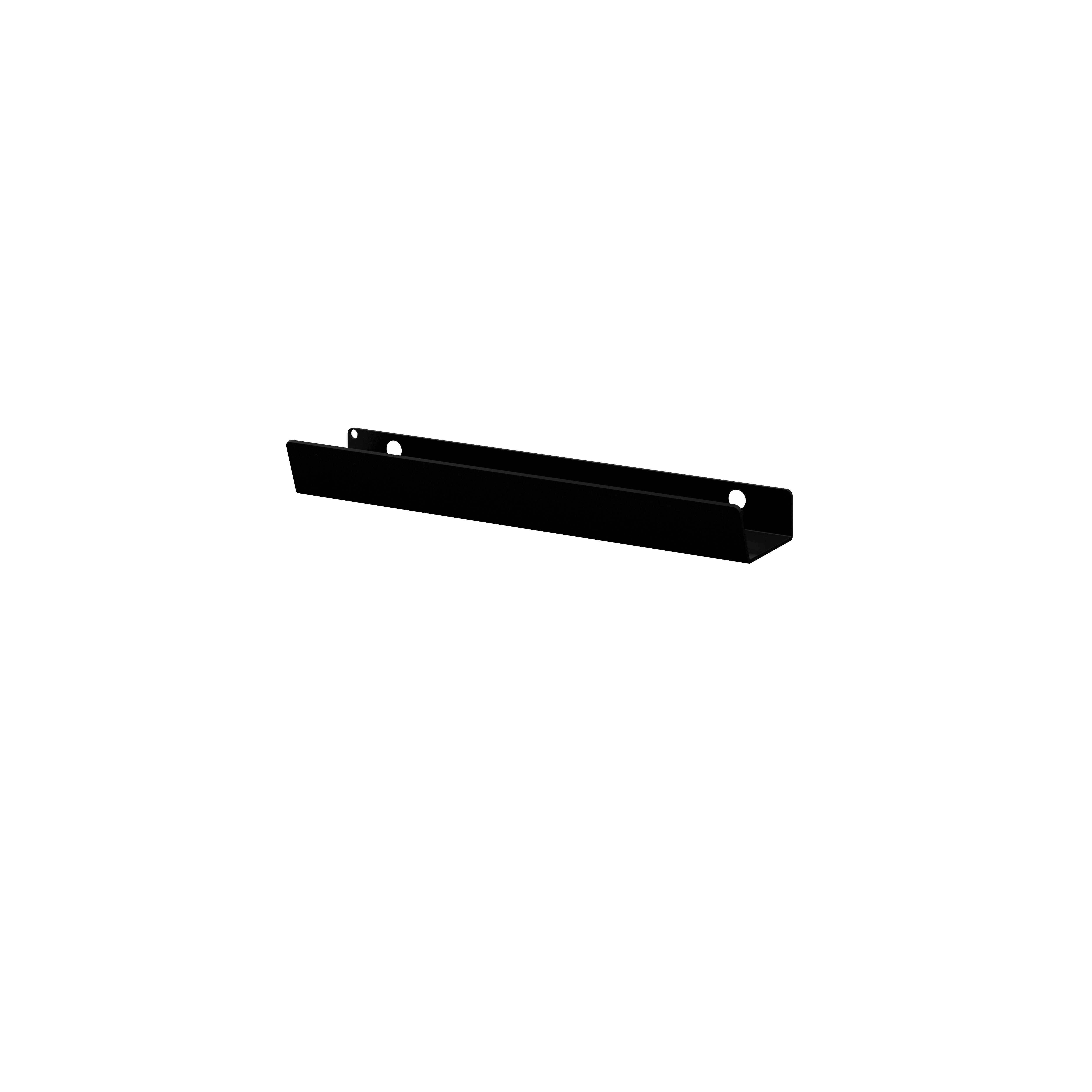 GoodHome Atomia Matt Black Doors & drawers Edge Handle (L)16.5cm (D)34.5mm, Pack of 2