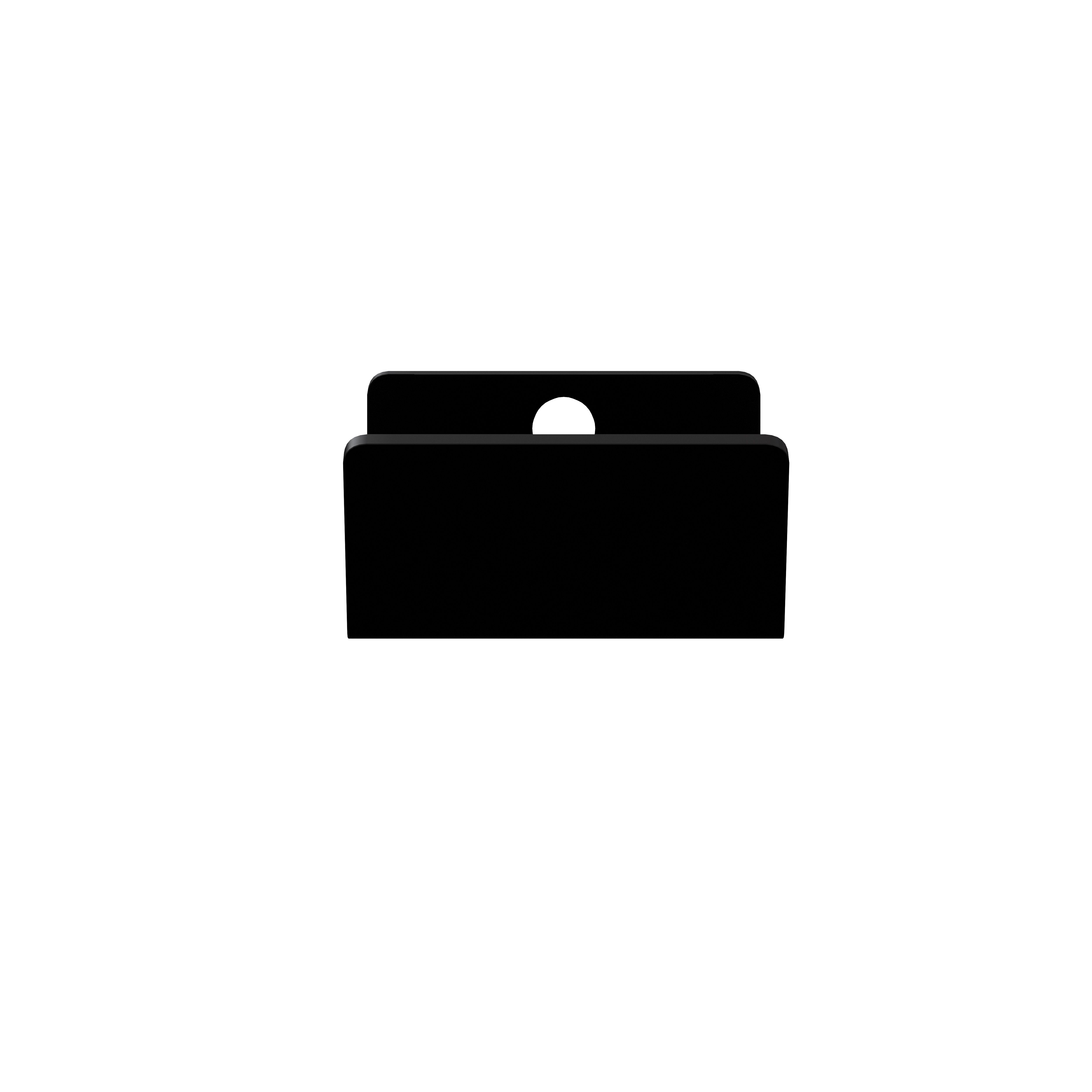 GoodHome Atomia Matt Black Doors & drawers Edge Handle (L)3.7cm (D)34.5mm, Pack of 2