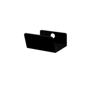 GoodHome Atomia Matt Black Doors & drawers Edge Handle (L)3.7cm, Pack of 2