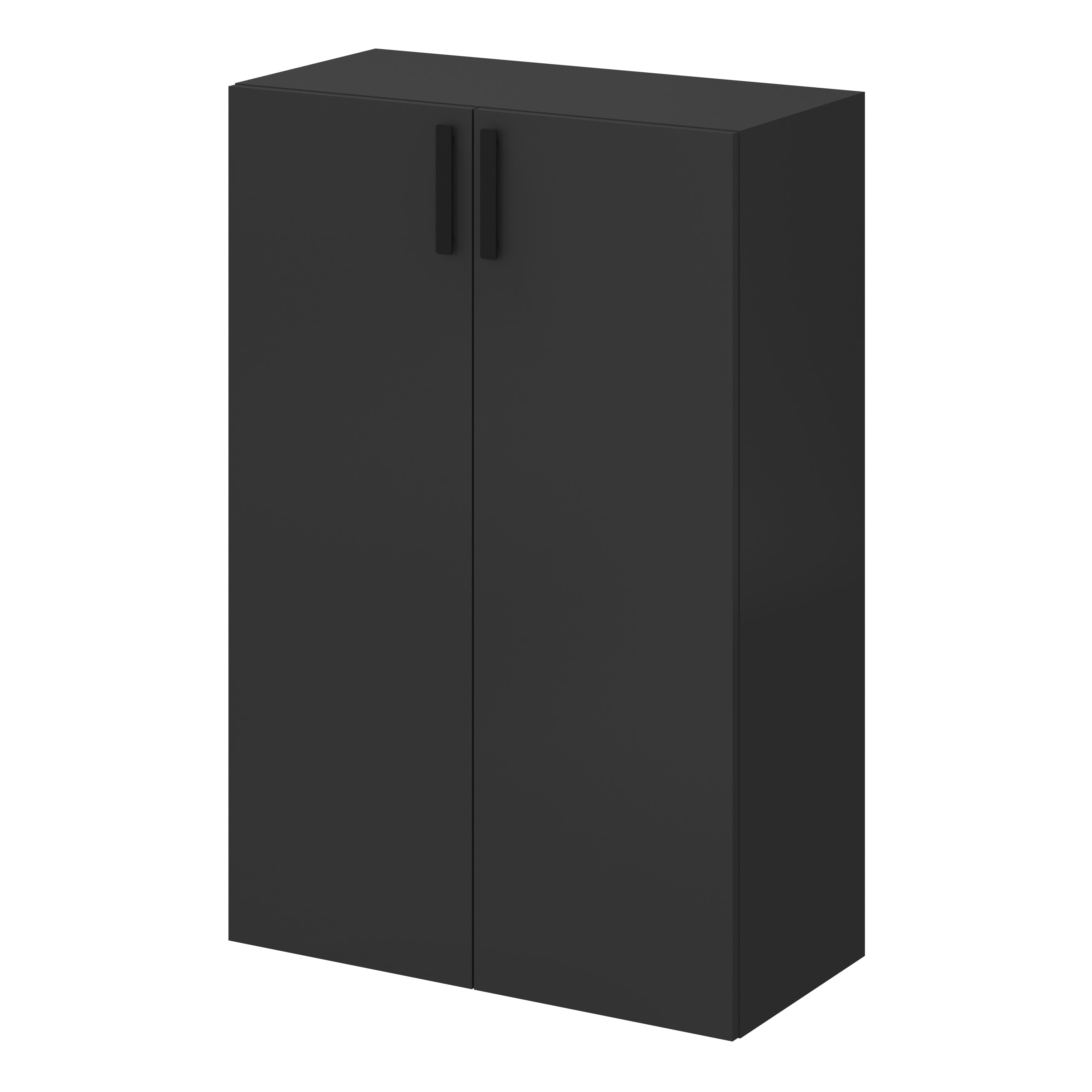 GoodHome Atomia Matt Black Doors & drawers Front Handle (L)16.5cm (D)20.5mm, Pack of 2
