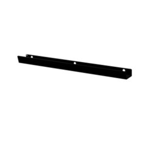GoodHome Atomia Matt Black Powder-coated Edge Doors & drawers Handle (L)293mm (H)21mm, Pack of 2