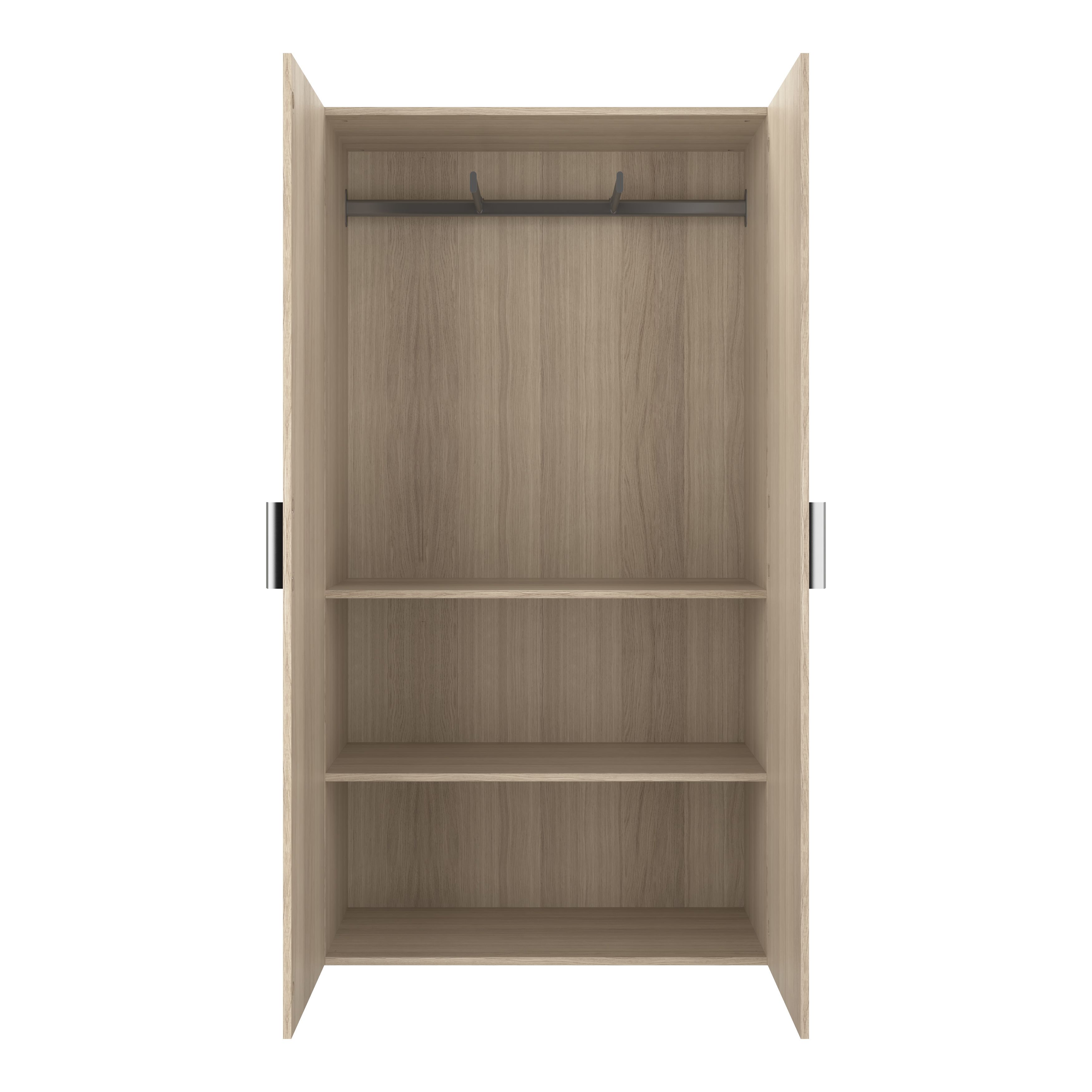 GoodHome Atomia Matt Grey Doors & drawers Edge Handle (L)16.5cm (D)34.5mm, Pack of 2