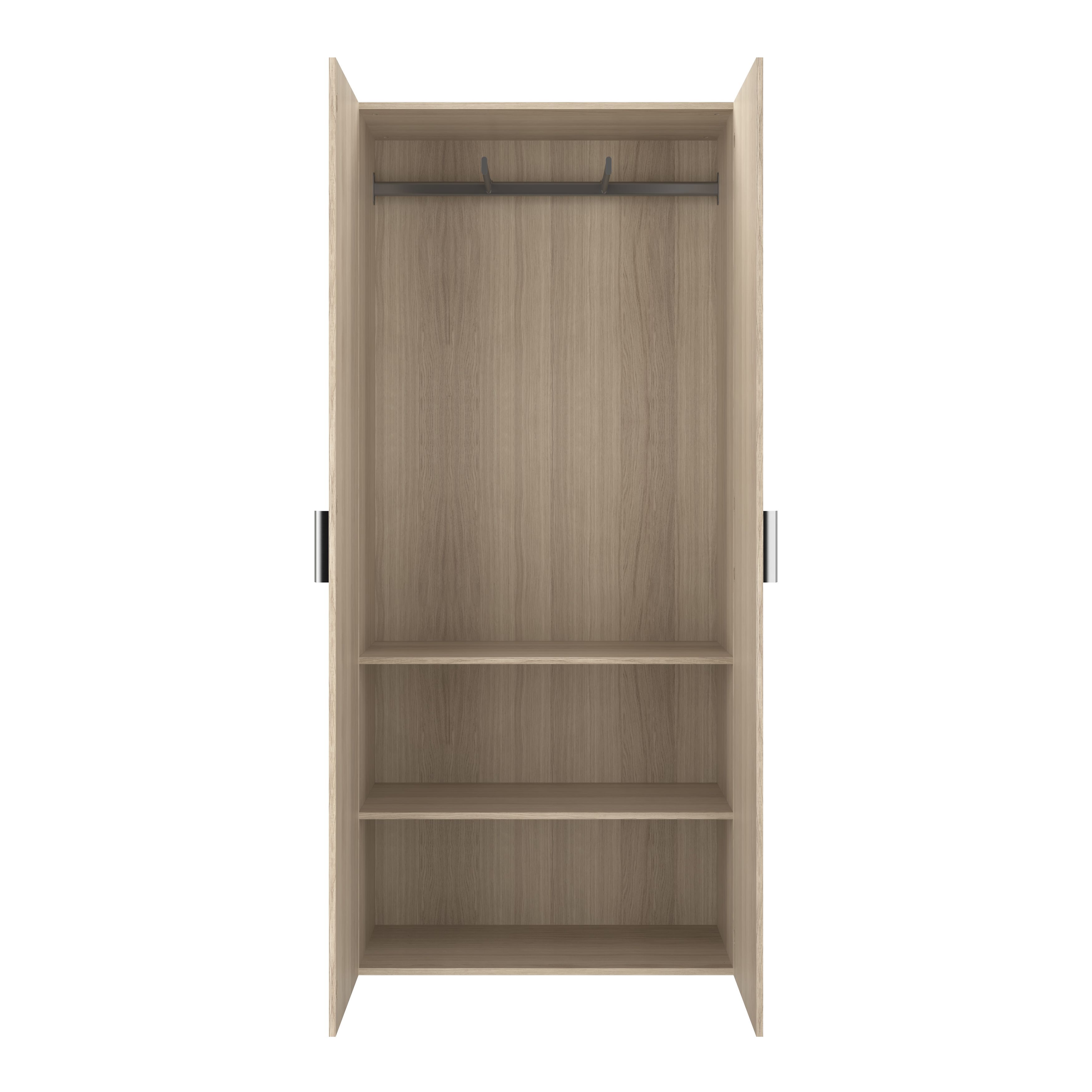 GoodHome Atomia Matt Grey Doors & drawers Edge Handle (L)16.5cm (D)34.5mm, Pack of 2