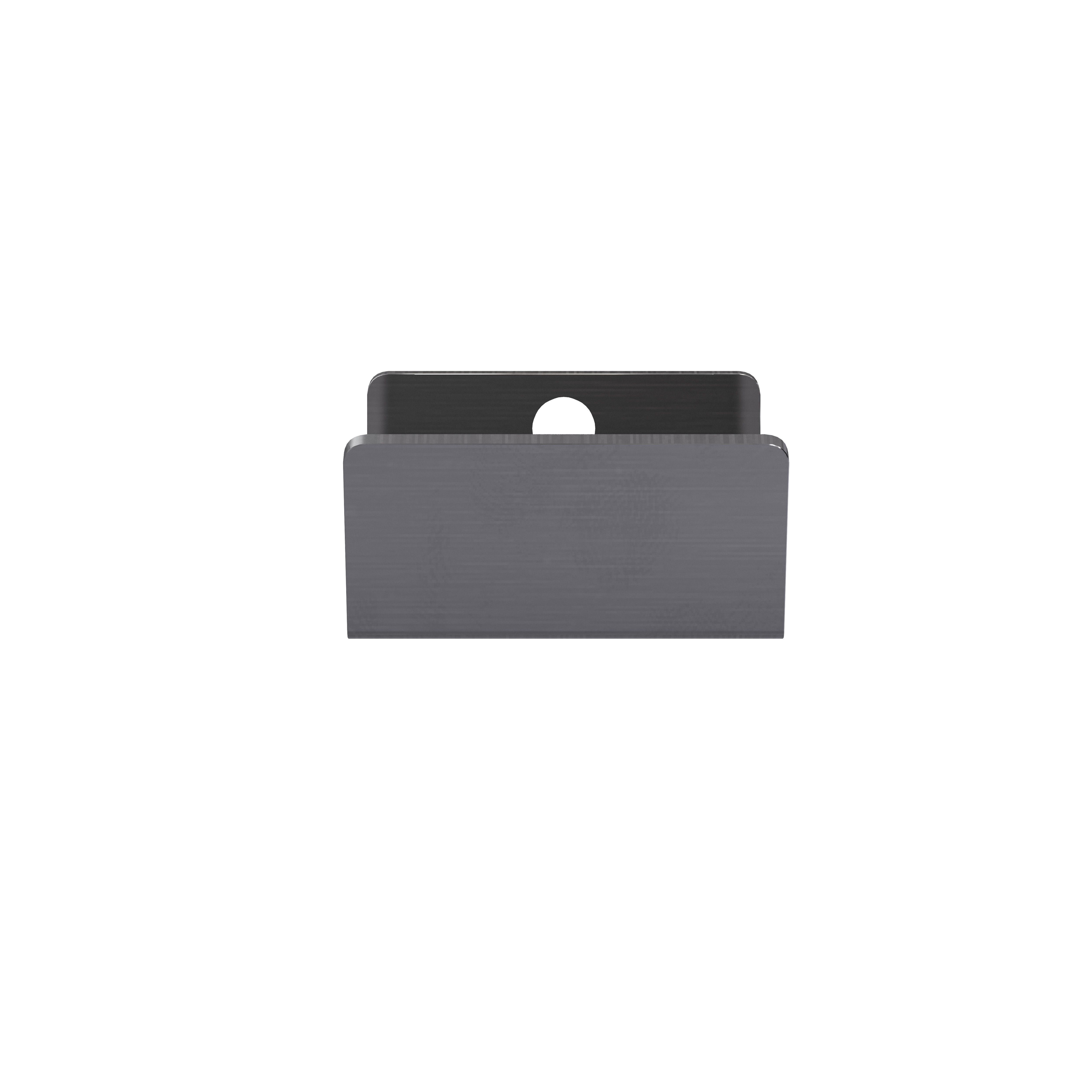 GoodHome Atomia Matt Grey Doors & drawers Edge Handle (L)3.7cm (D)34.5mm, Pack of 2