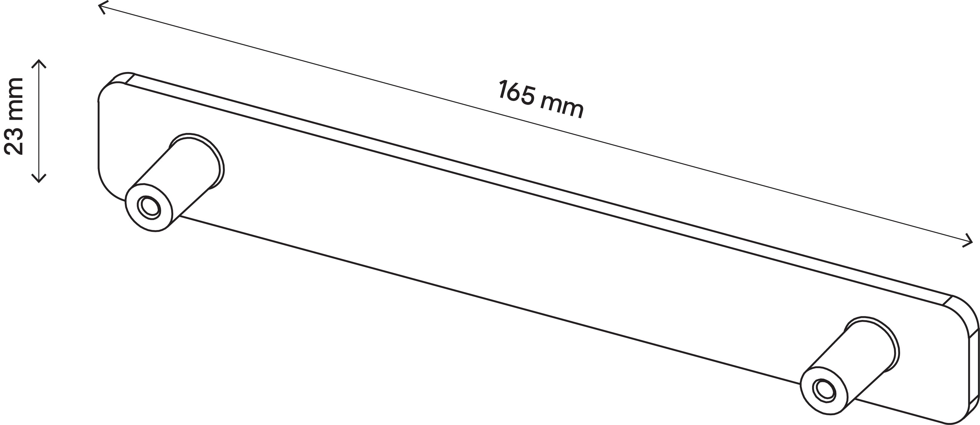 GoodHome Atomia Matt Grey Doors & drawers Front Handle (L)16.5cm (D)20.5mm, Pack of 2