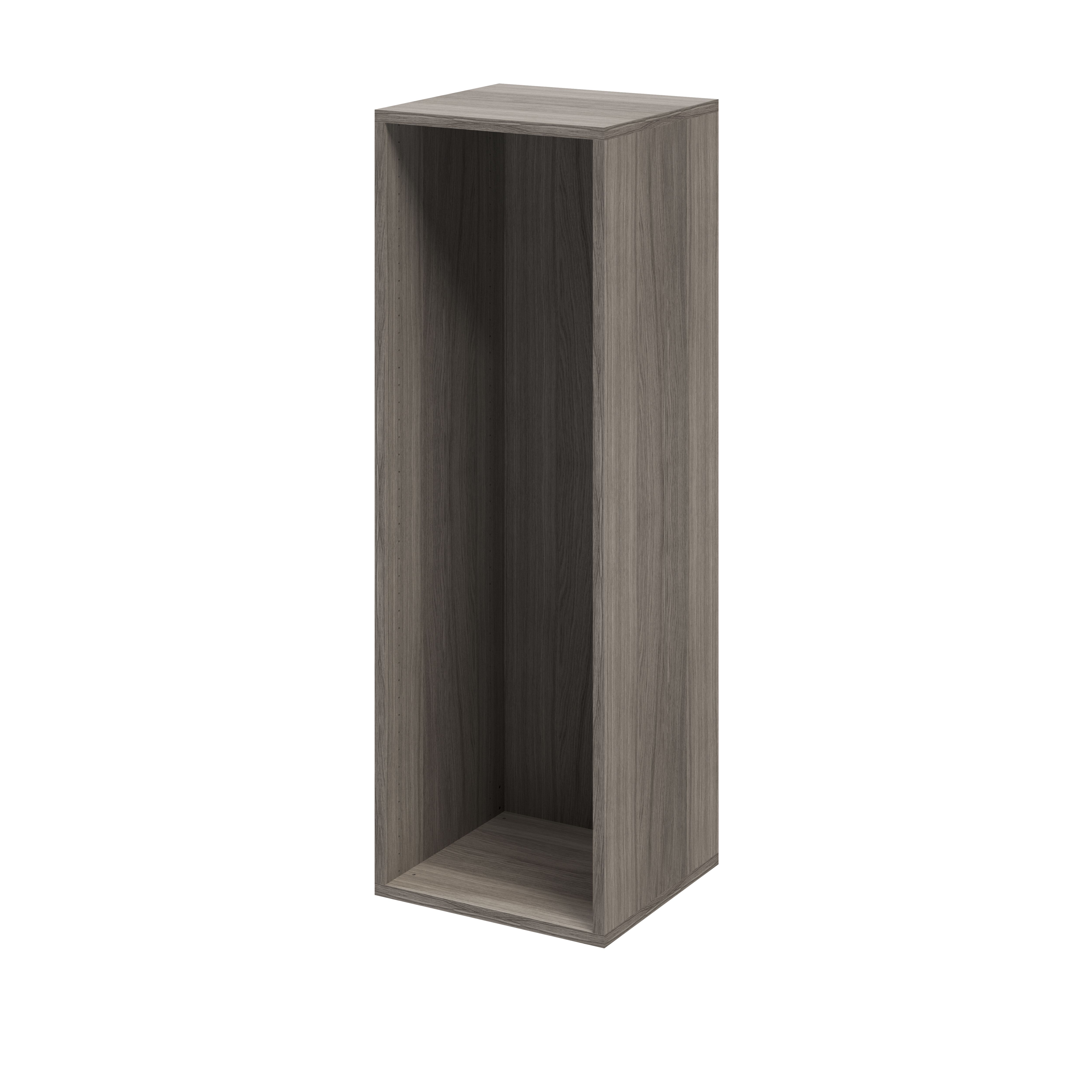 GoodHome Atomia Matt Grey oak effect Modular furniture cabinet, (H)1125mm (W)375mm (D)350mm
