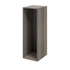GoodHome Atomia Matt Grey oak effect Modular furniture cabinet, (H)1125mm (W)375mm (D)450mm