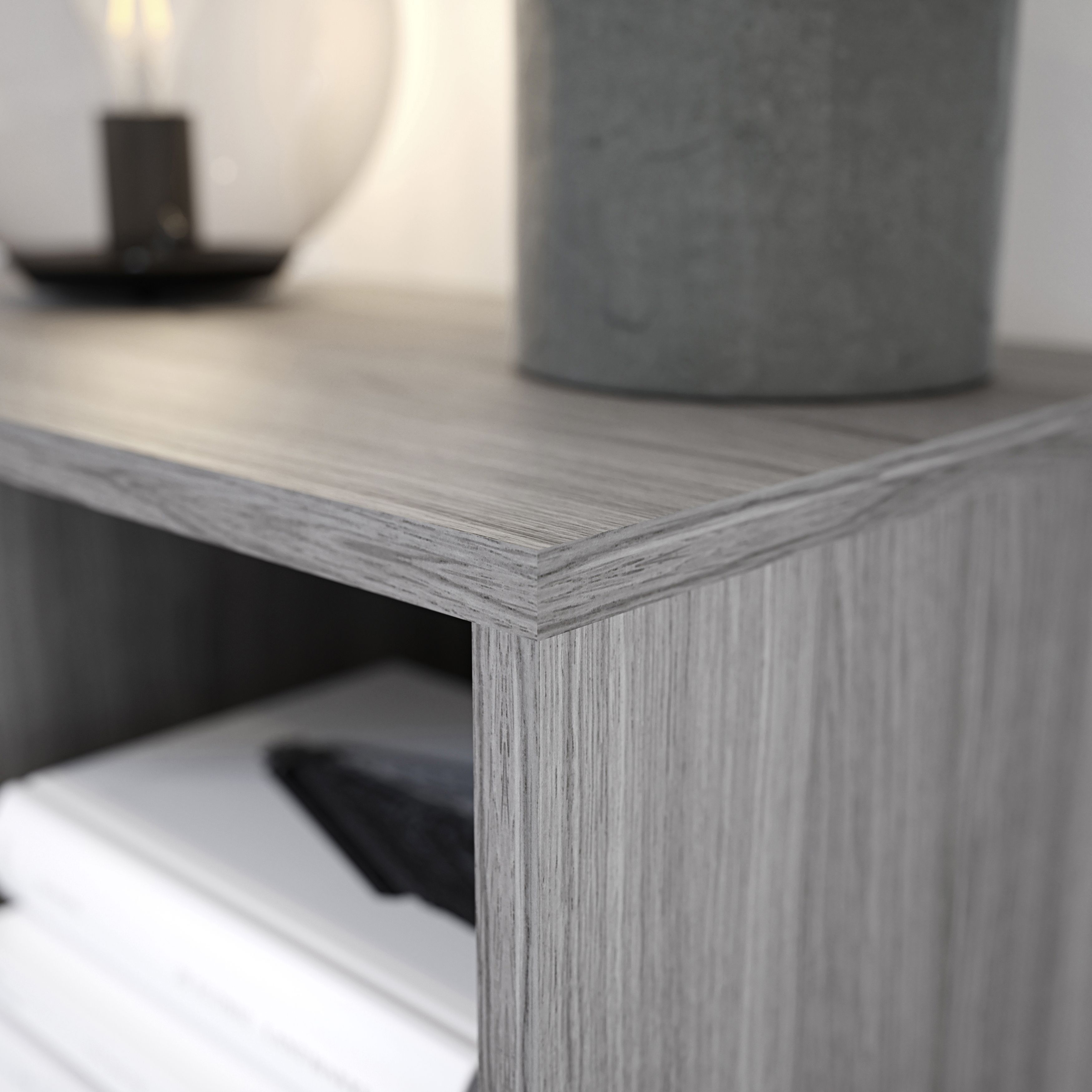 GoodHome Atomia Matt Grey oak effect Modular furniture cabinet, (H)1125mm (W)750mm (D)450mm