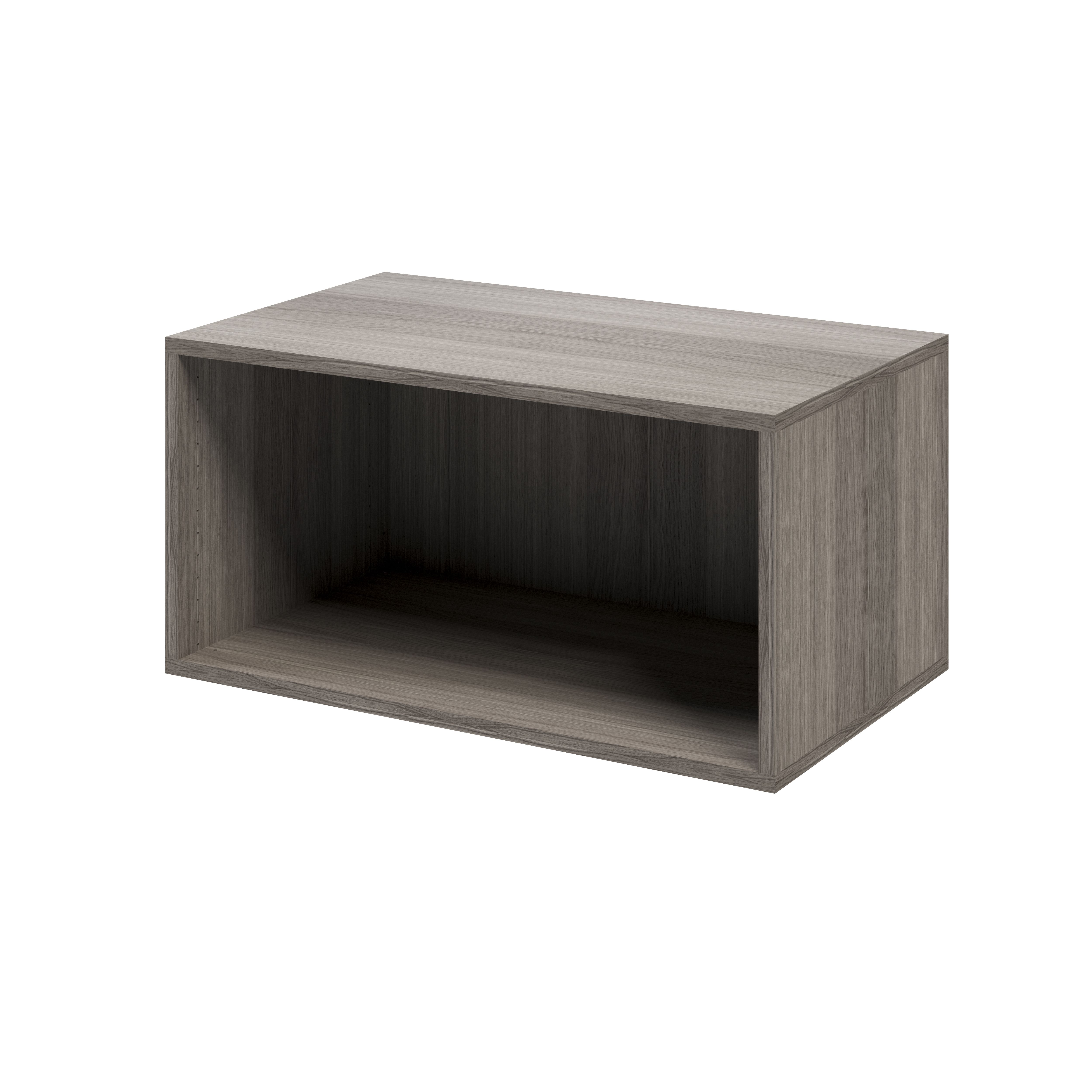 GoodHome Atomia Matt Grey oak effect Modular furniture cabinet, (H)375mm (W)750mm (D)450mm