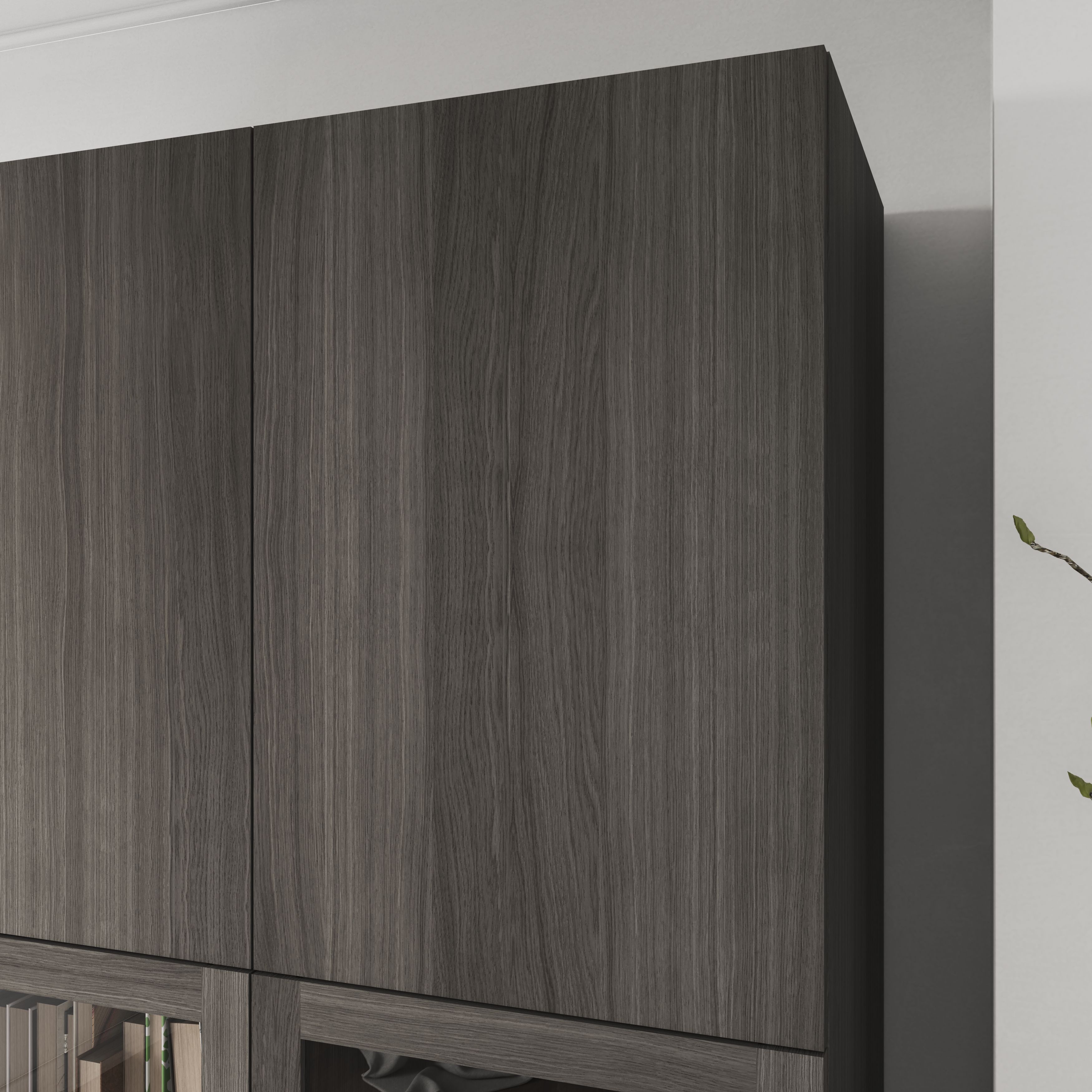 GoodHome Atomia Matt Grey oak effect Non-mirrored Modular furniture door, (H) 372mm (W) 497mm