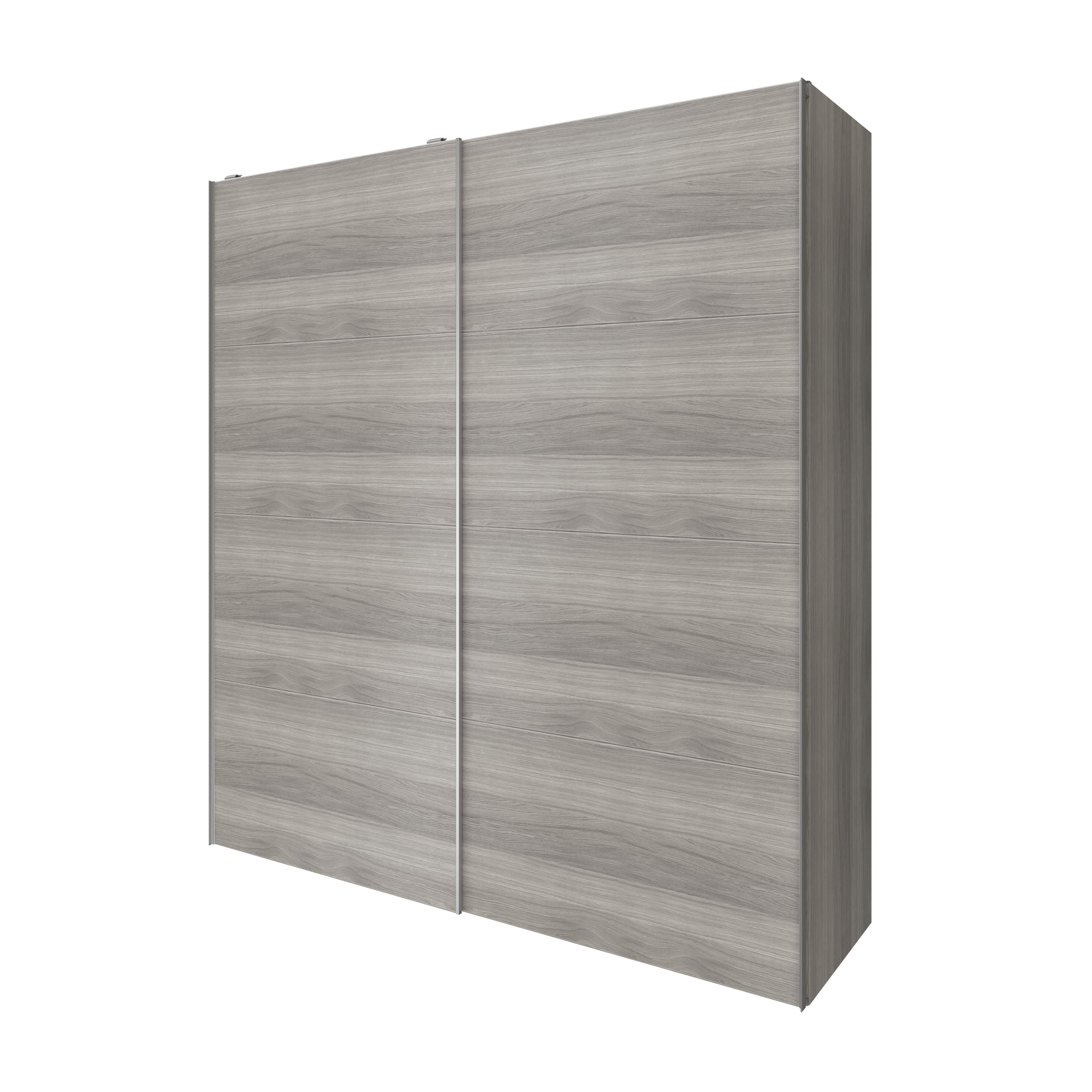 GoodHome Atomia Matt grey oak effect Particle board Wardrobe (H)2250mm (W)2000mm (D)655mm