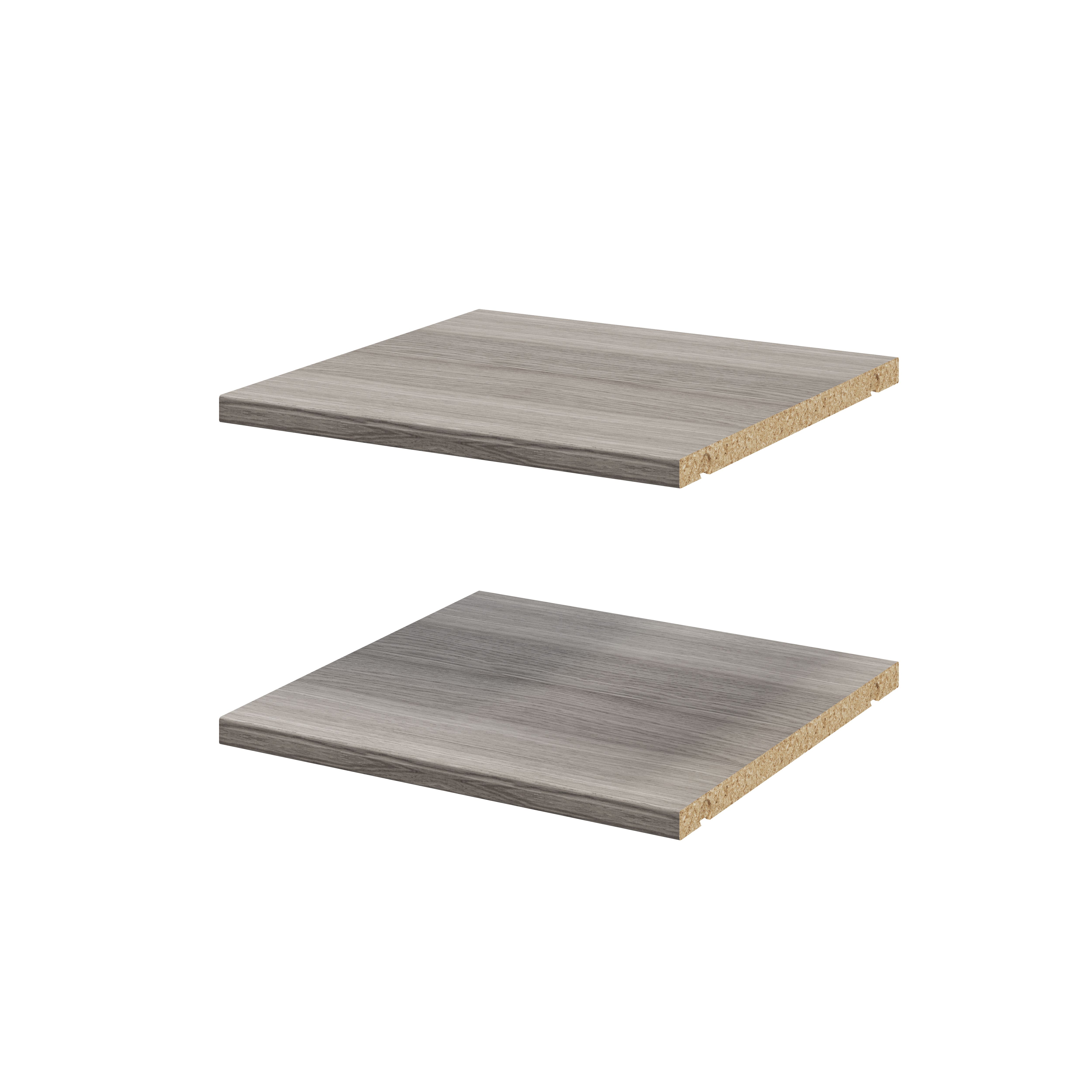 GoodHome Atomia Matt grey oak effect Shelf, (L)339mm (D)332mm