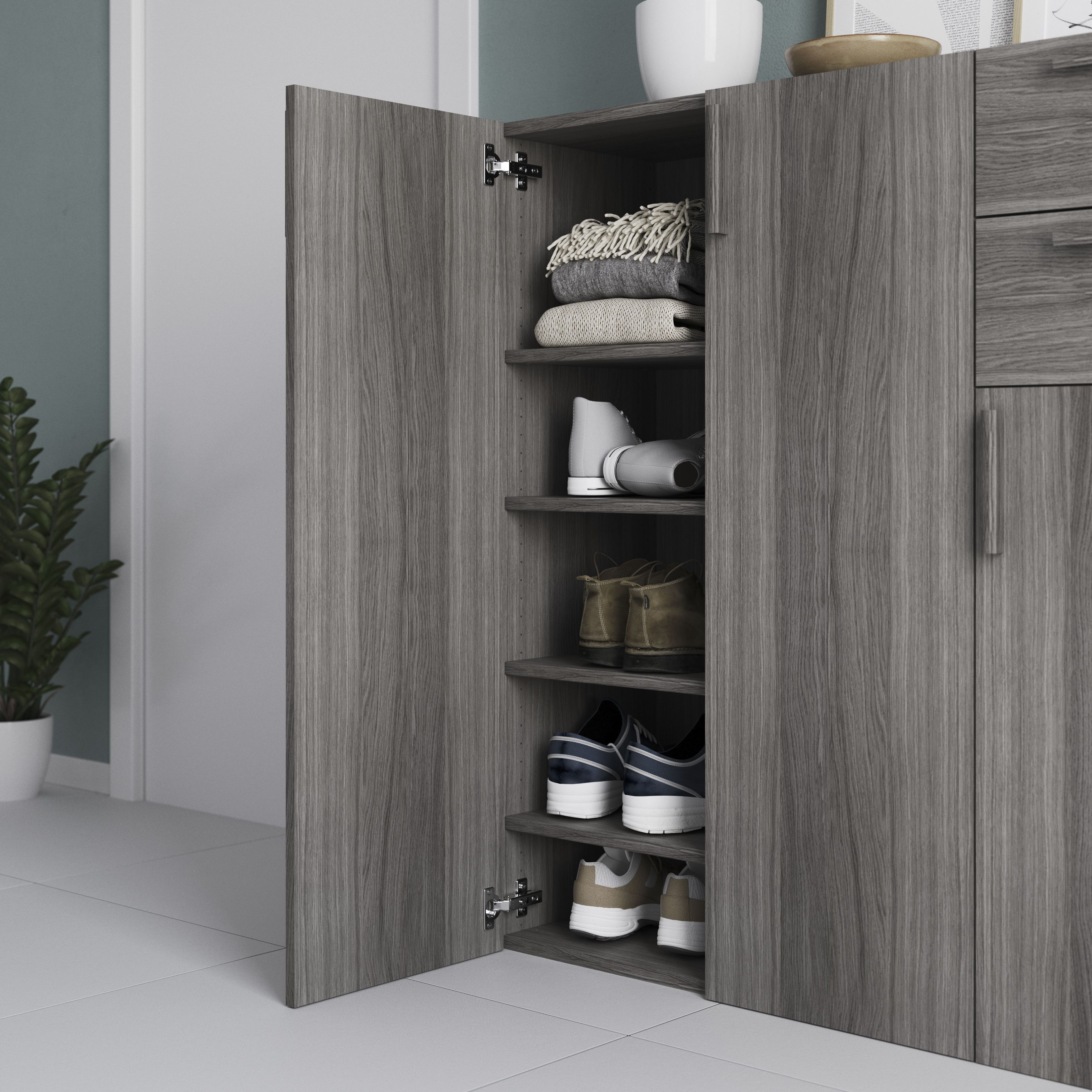 GoodHome Atomia Matt grey oak effect Shelf, (L)339mm (D)332mm