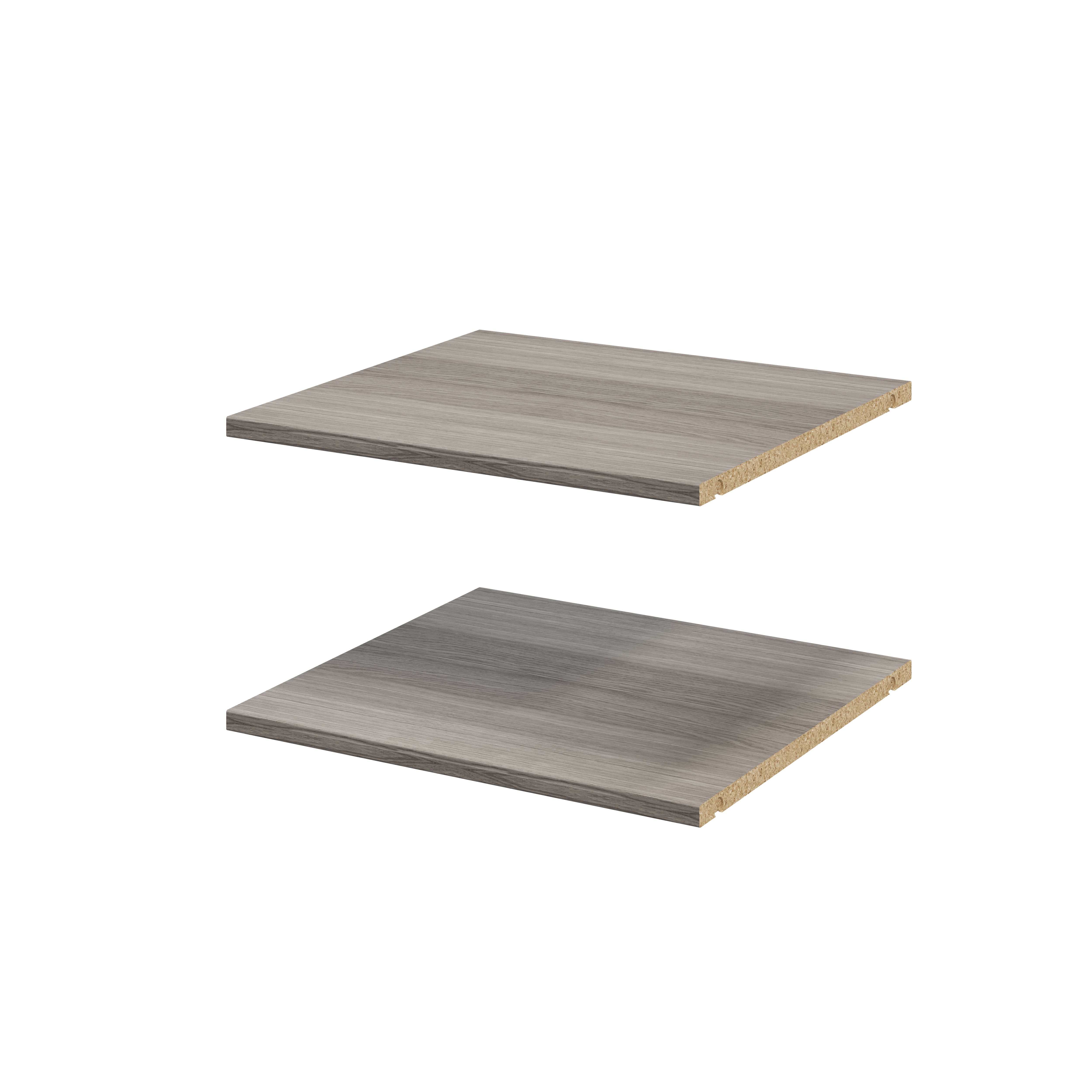 GoodHome Atomia Matt grey oak effect Shelf, (L)464mm (D)432mm