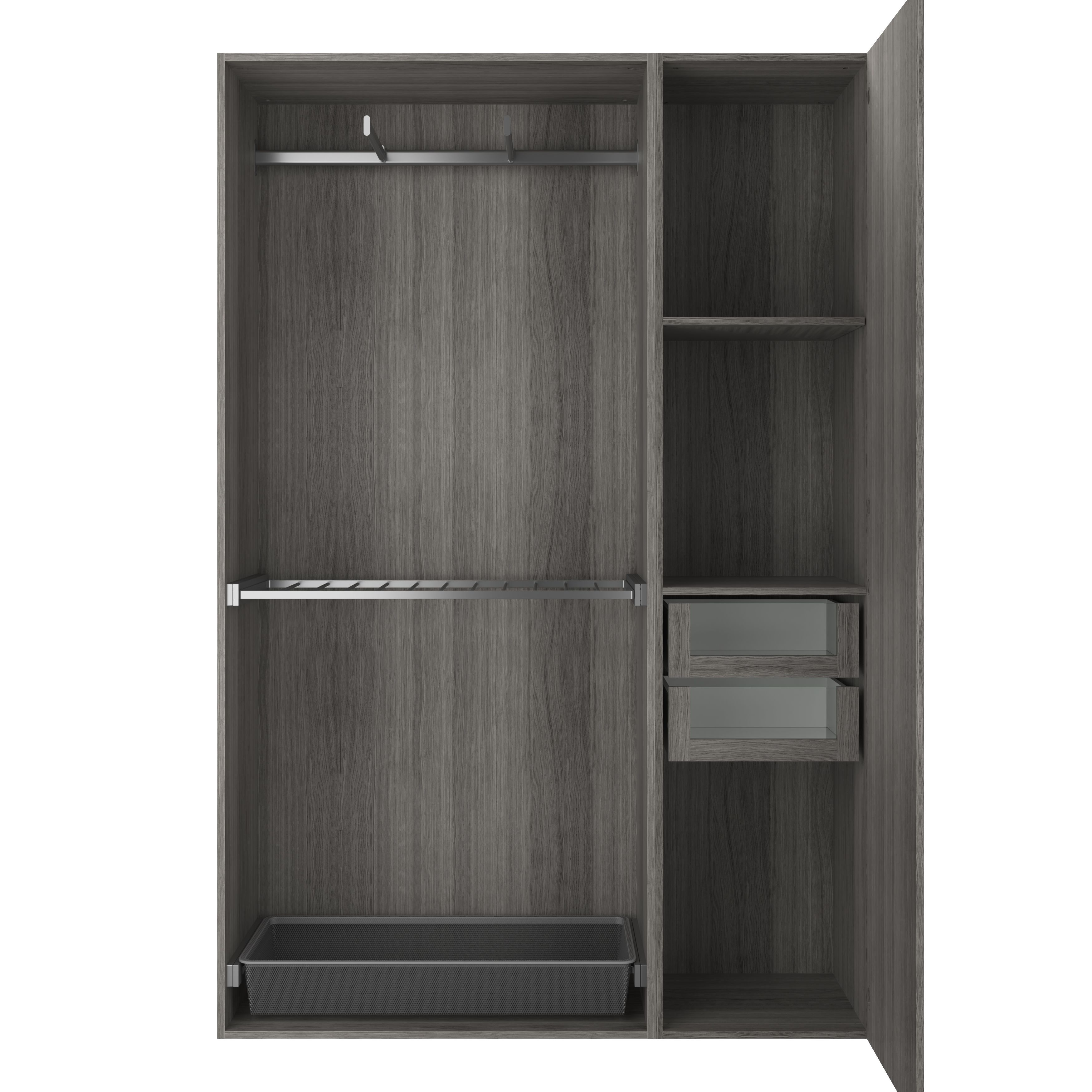 GoodHome Atomia Matt grey oak effect Shelf, (L)464mm (D)432mm