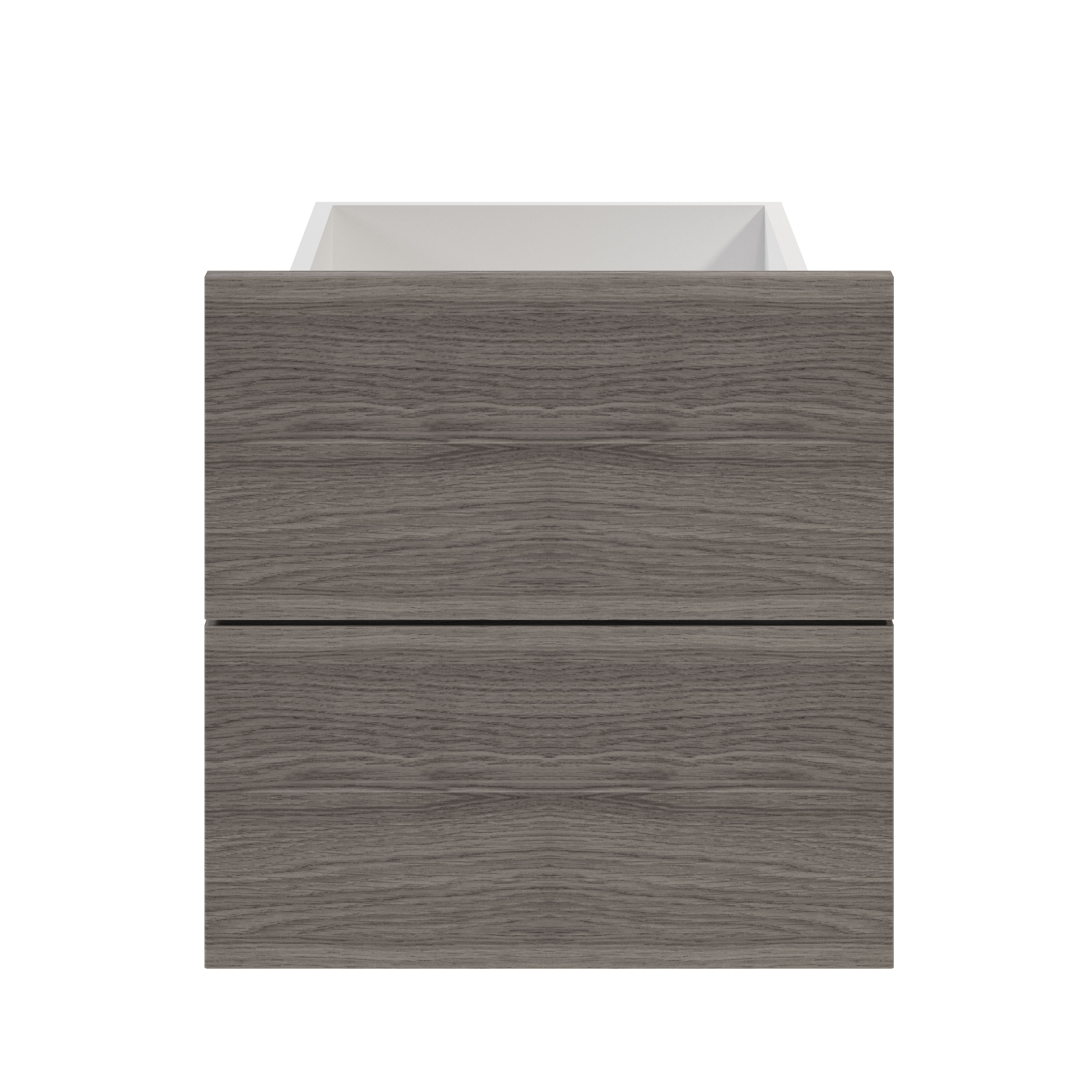 GoodHome Atomia Matt grey oak effect Slab External Drawer (H)184.5mm (W)372mm (D)390mm, Set of 2