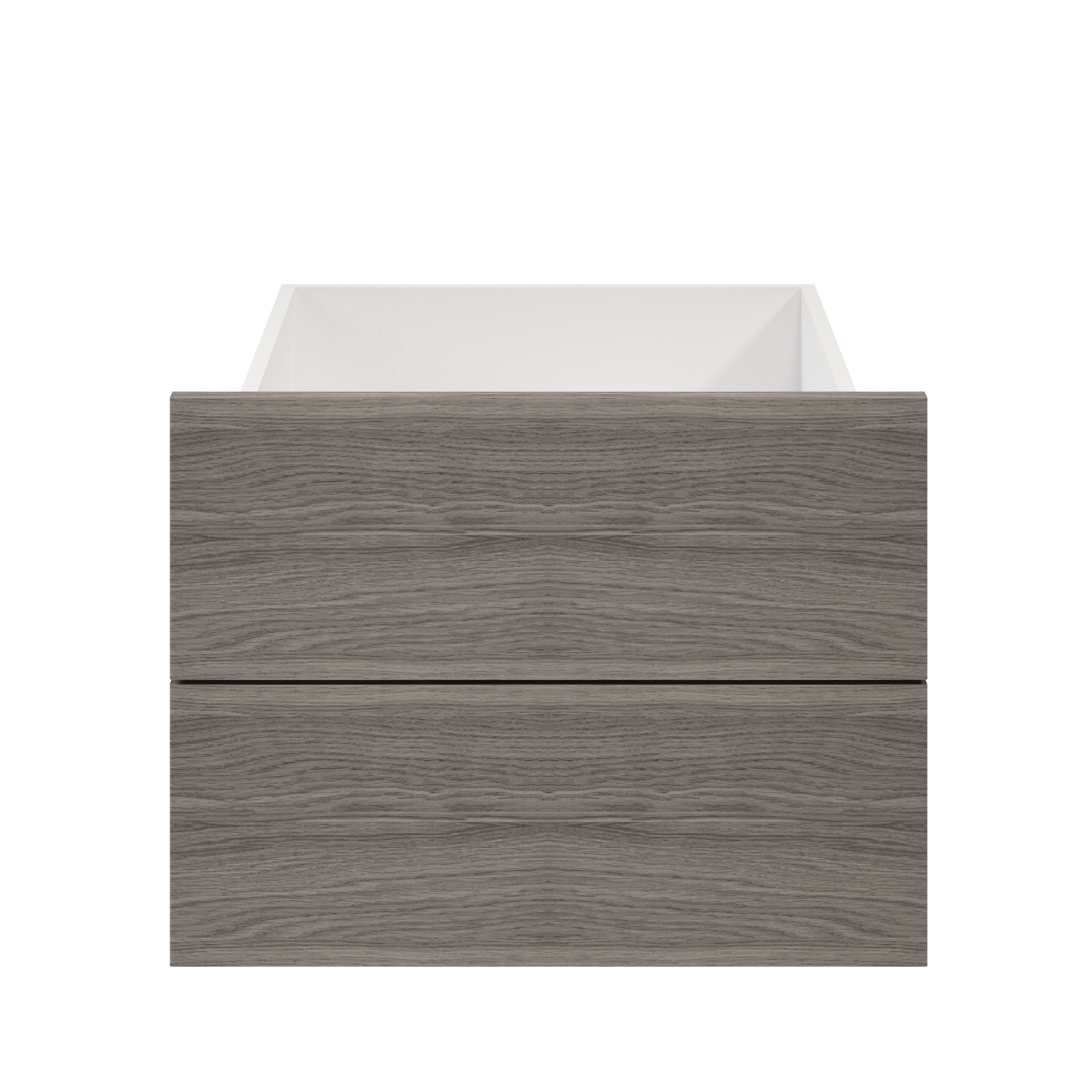 GoodHome Atomia Matt grey oak effect Slab External Drawer (H)184.5mm (W)497mm (D)500mm, Set of 2