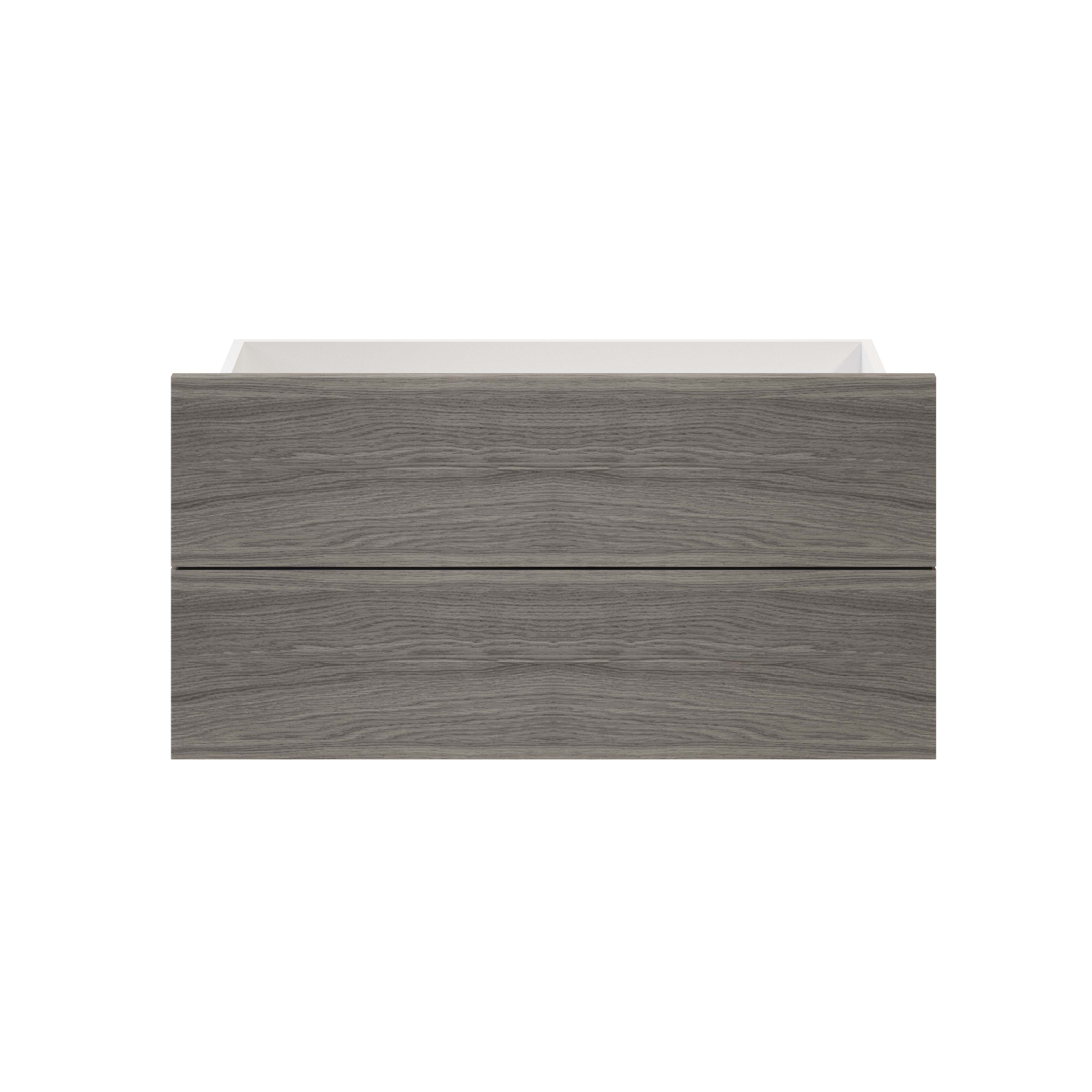 GoodHome Atomia Matt grey oak effect Slab External Drawer (H)184.5mm (W)747mm (D)300mm, Set of 2