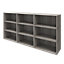 GoodHome Atomia Matt grey oak effect Wall-mounted 9 shelf Rectangular Bookcase, (H)1125mm (W)2250mm