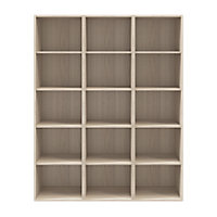 GoodHome Atomia Matt oak effect Freestanding 15 shelf Rectangular Bookcase, (H)1875mm (W)1500mm