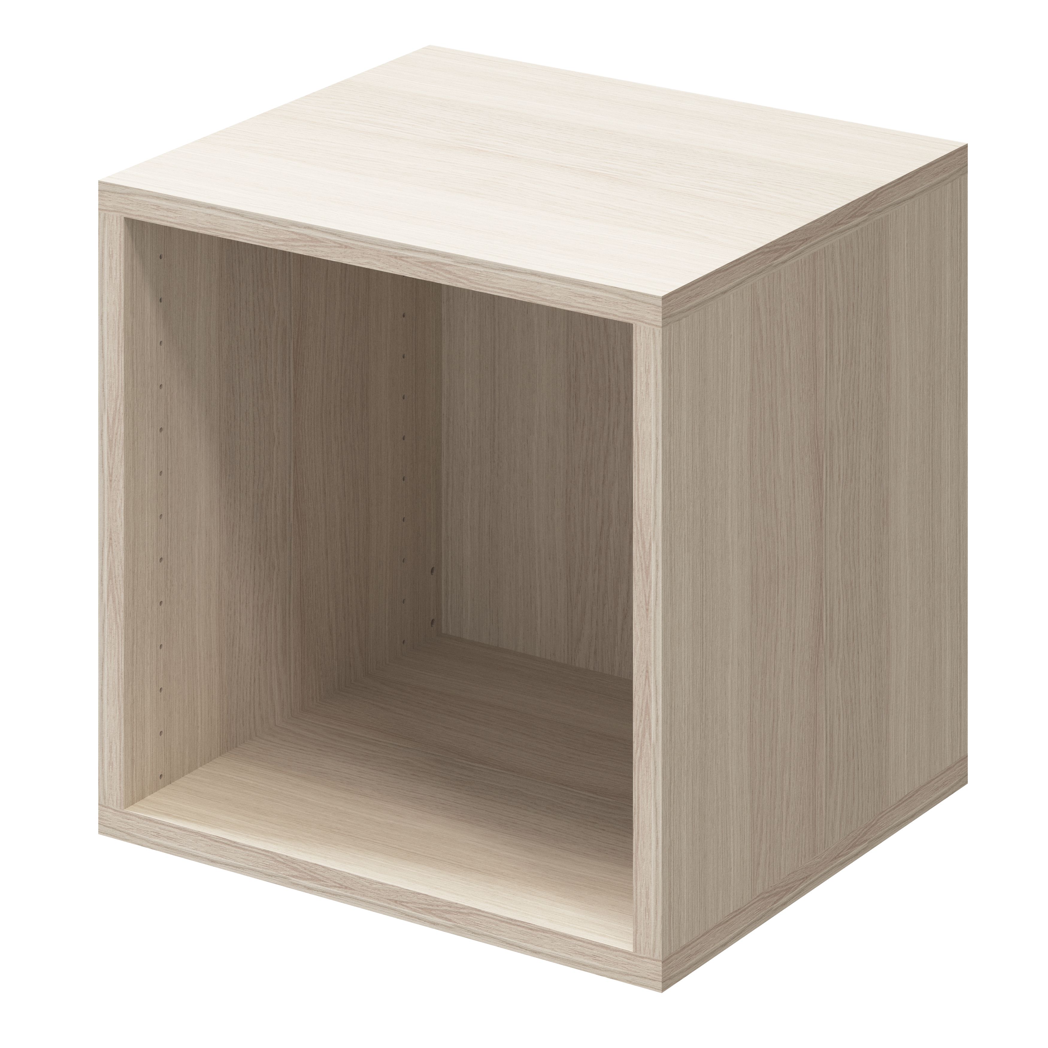 GoodHome Atomia Matt Oak effect Modular furniture door, (H) 372mm (W) 372mm