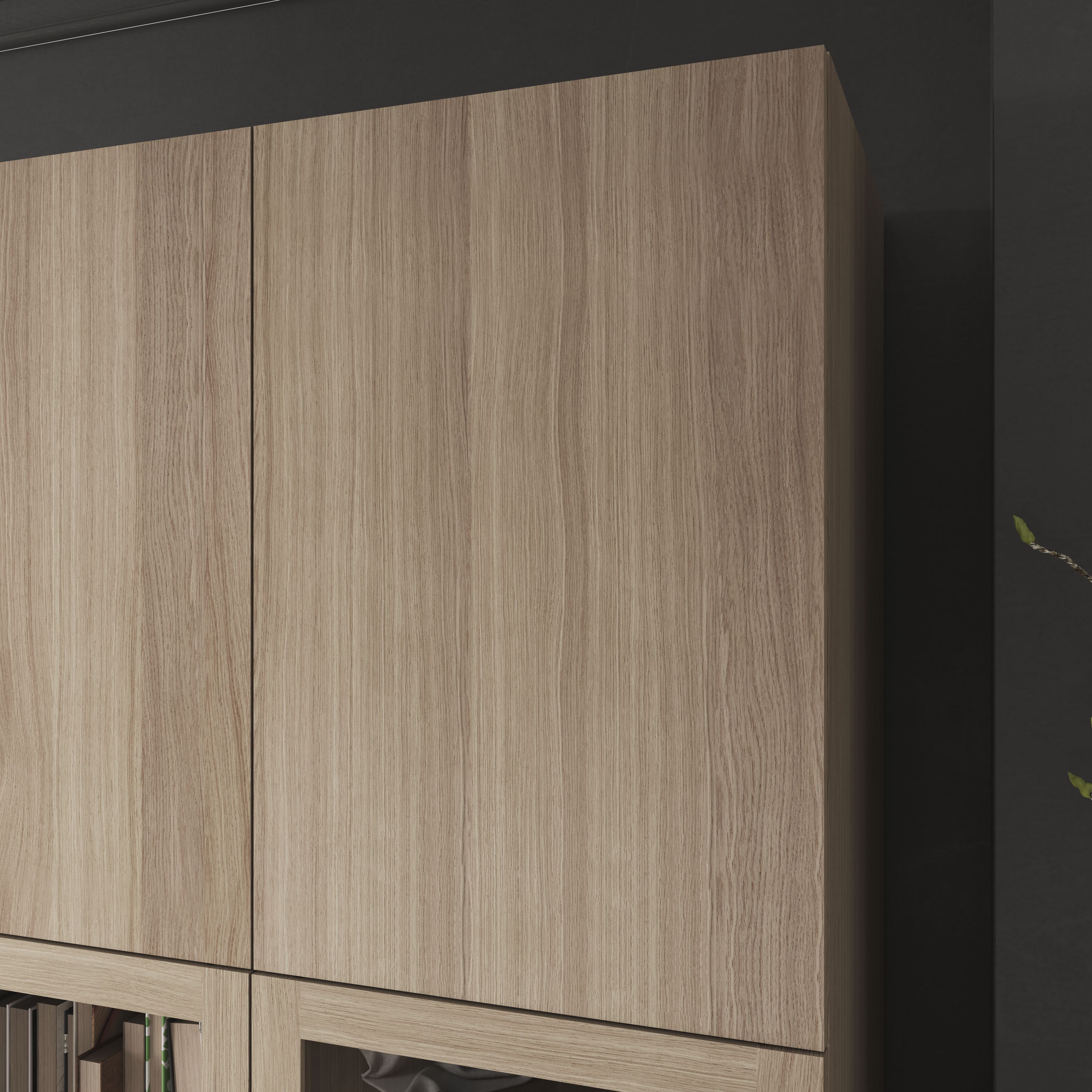 GoodHome Atomia Matt Oak effect Non-mirrored Modular furniture door, (H) 747mm (W) 497mm