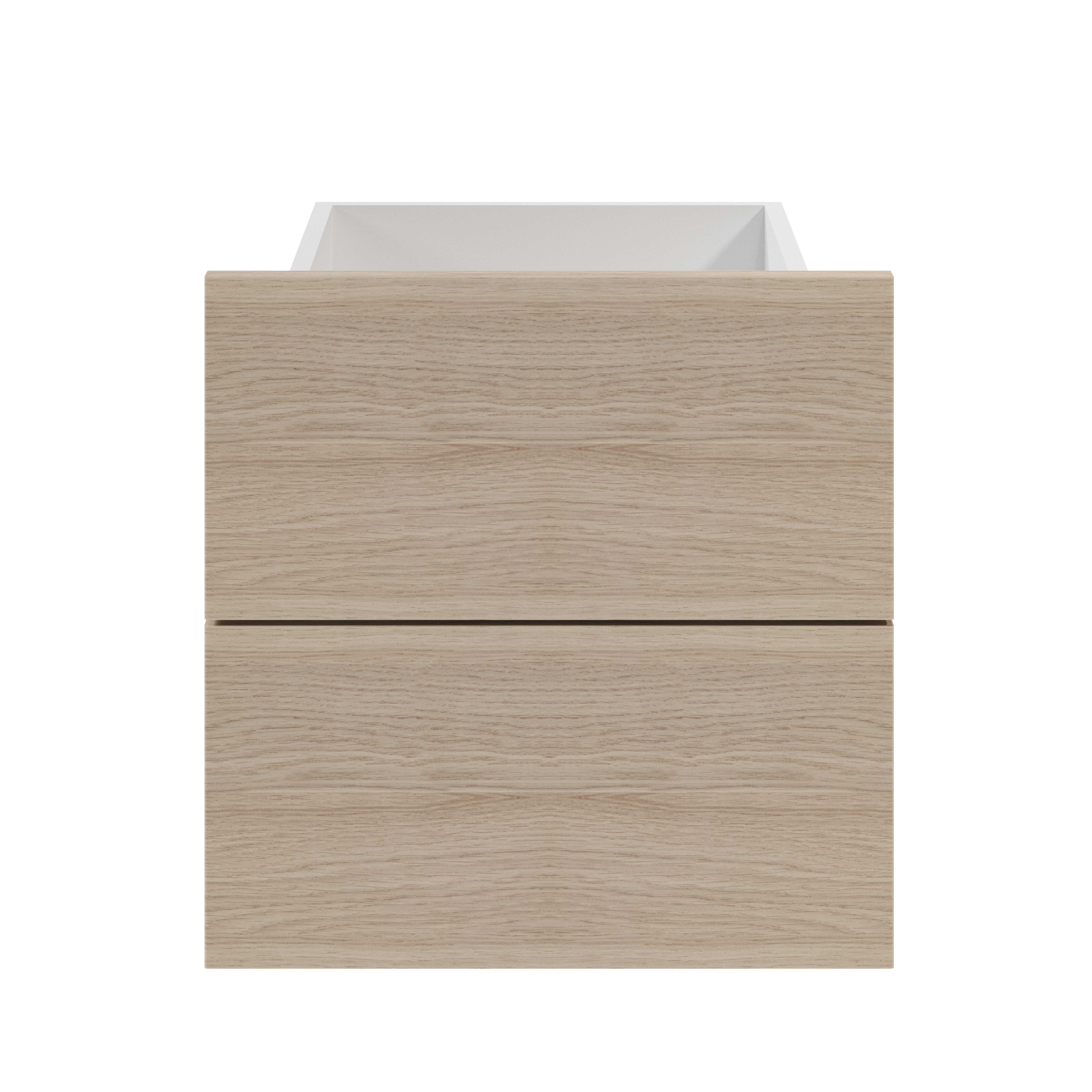 GoodHome Atomia Matt oak effect Slab External Drawer (H)184.5mm (W)372mm (D)390mm, Set of 2