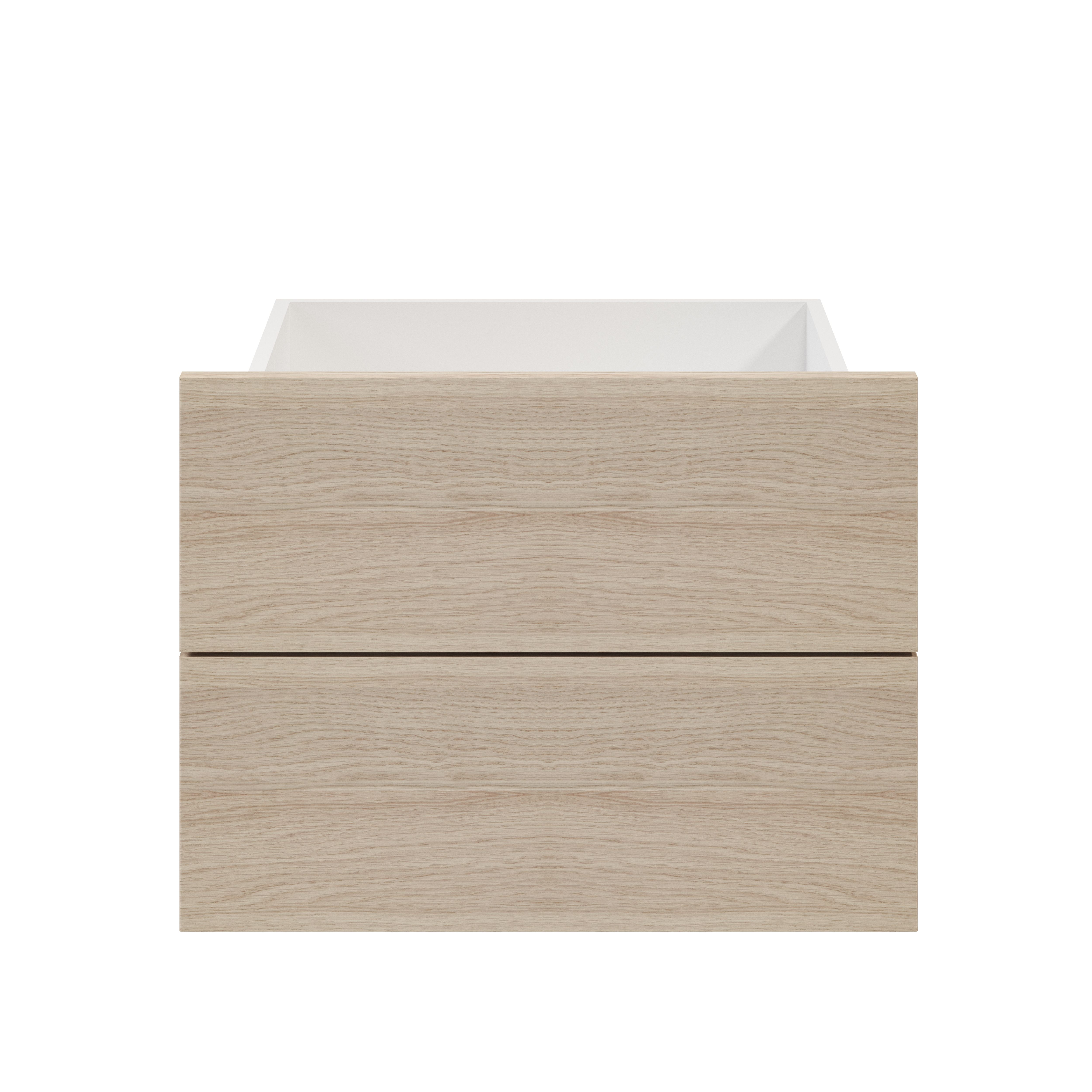 GoodHome Atomia Matt oak effect Slab External Drawer (H)184.5mm (W)497mm (D)390mm, Set of 2