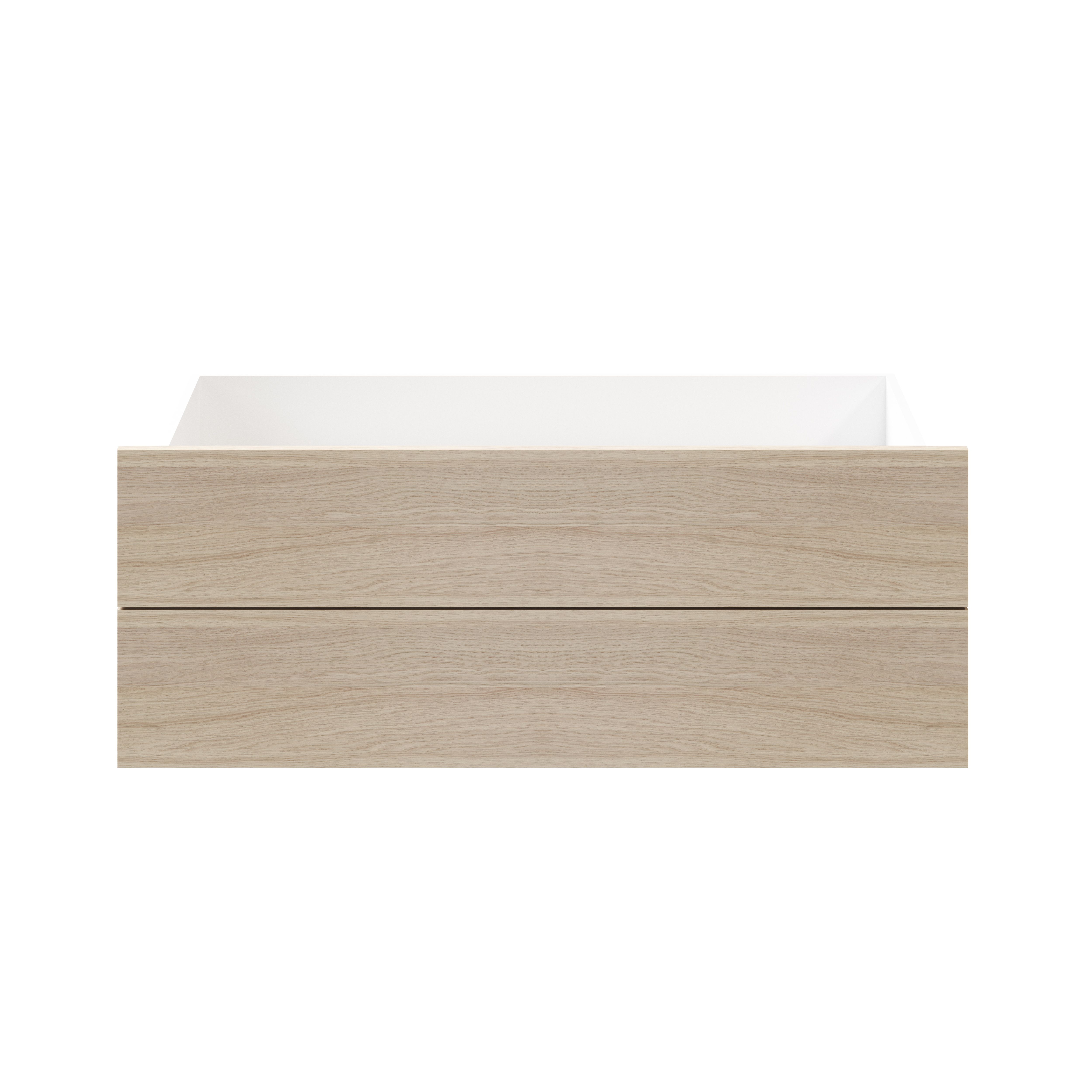 GoodHome Atomia Matt oak effect Slab External Drawer (H)184.5mm (W)997mm (D)500mm, Set of 2