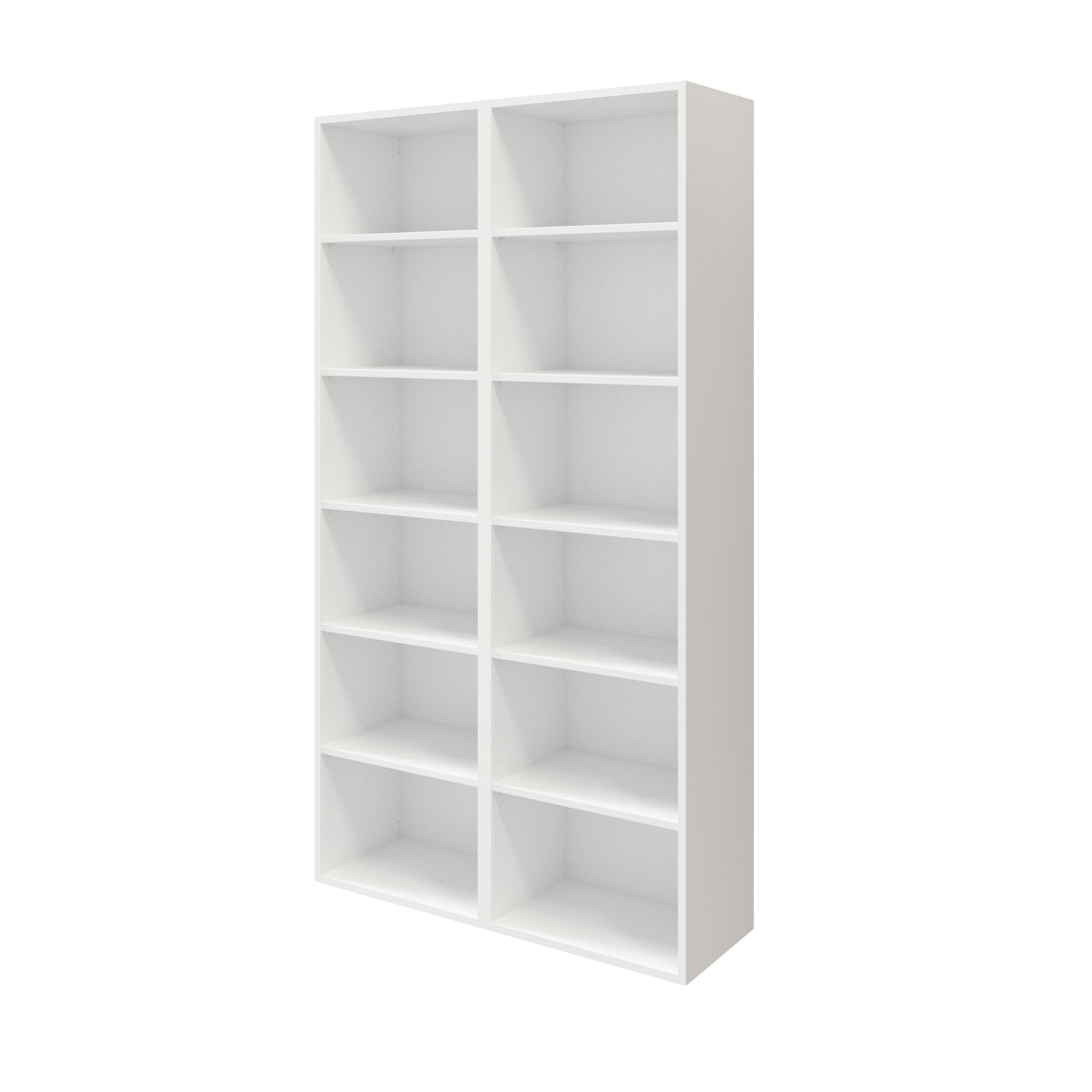 White shop bookcase b&q