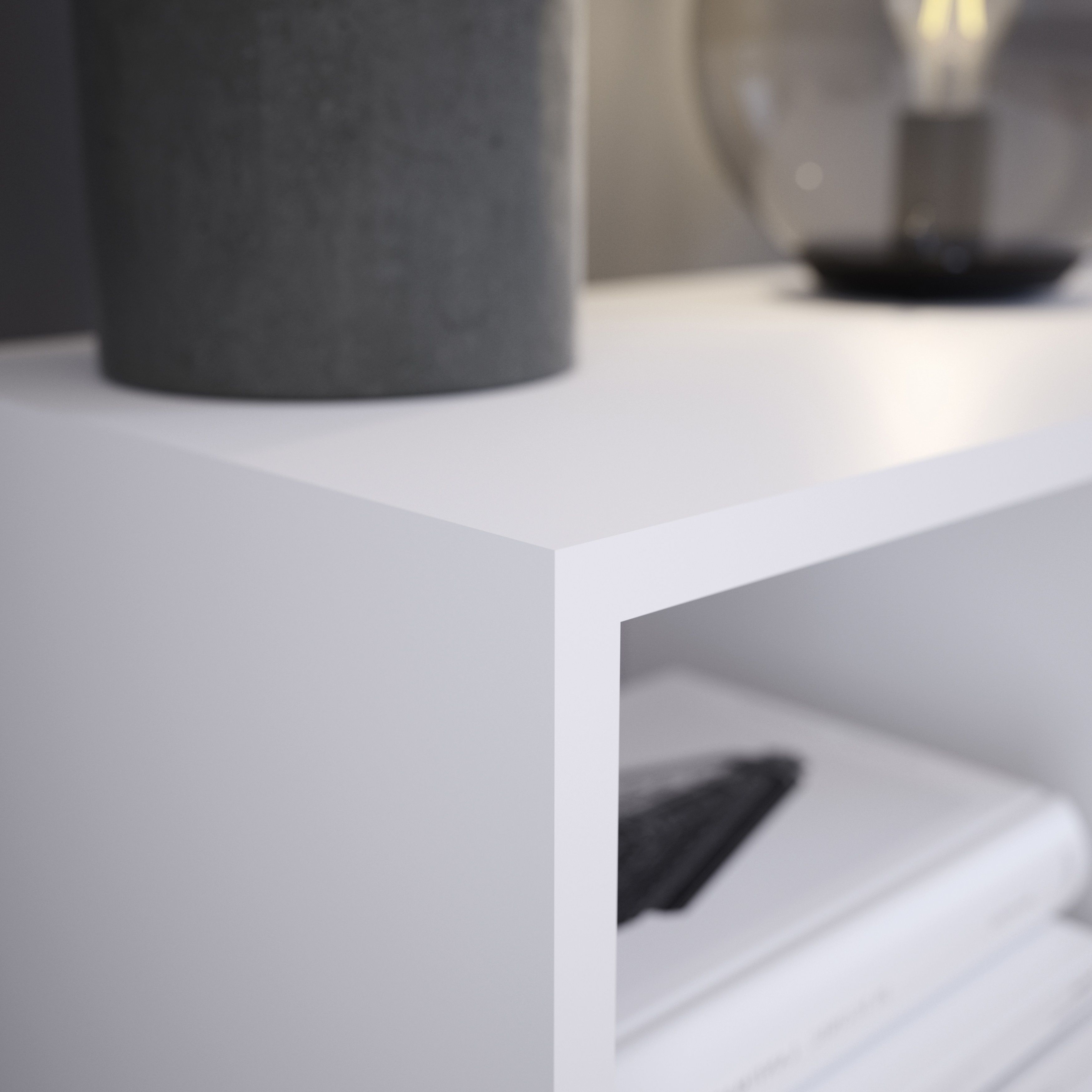 GoodHome Atomia Matt white Bookcases, shelving units & display cabinets