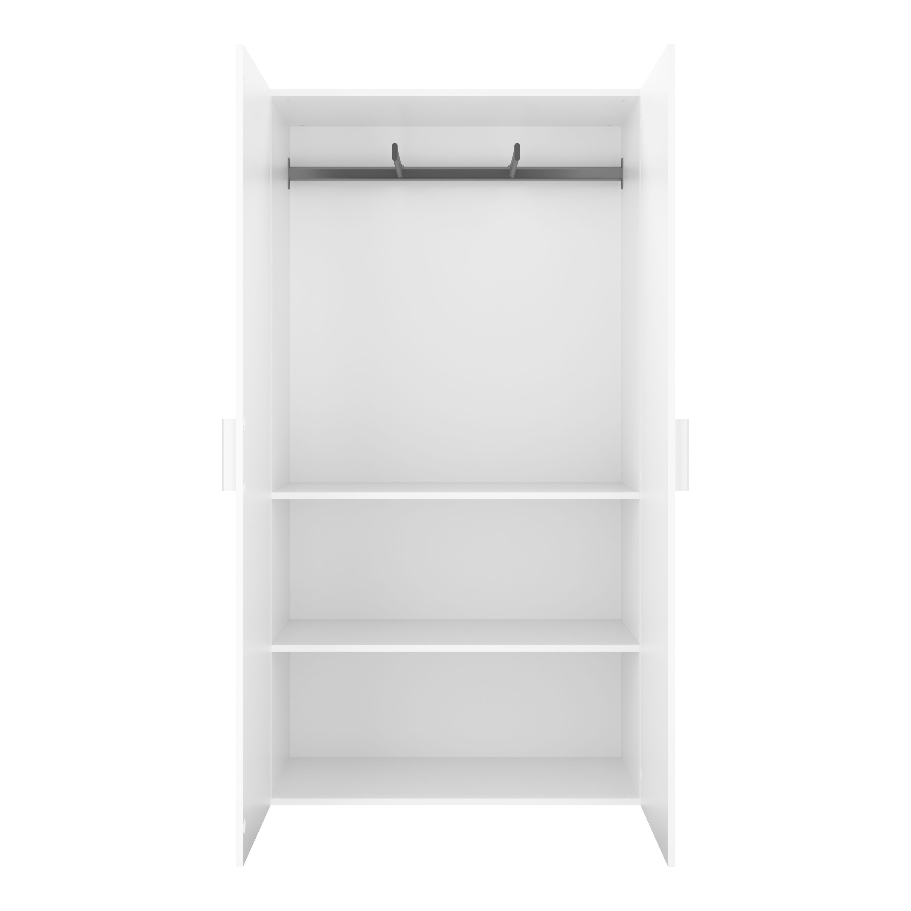 GoodHome Atomia Matt White Doors & drawers Edge Handle (L)16.5cm (D)34.5mm, Pack of 2