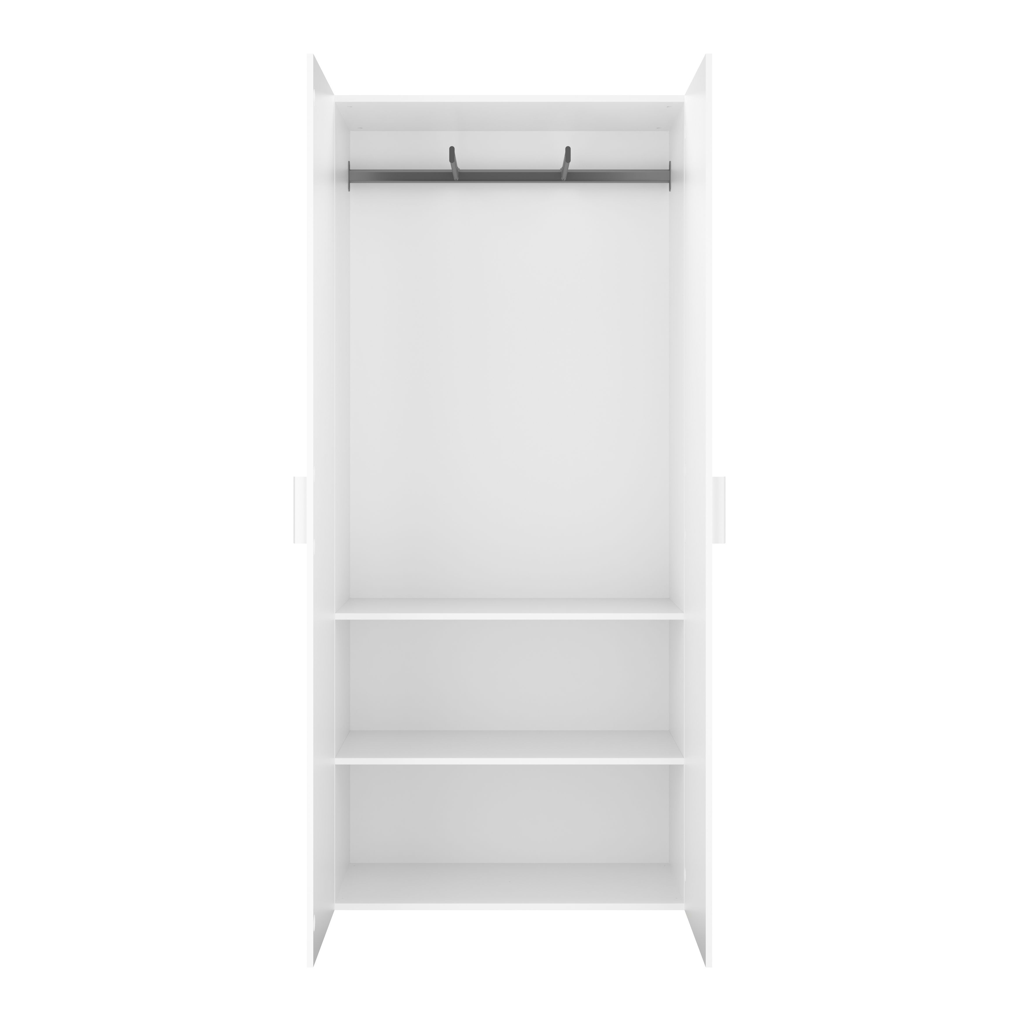 GoodHome Atomia Matt White Doors & drawers Edge Handle (L)16.5cm (D)34.5mm, Pack of 2