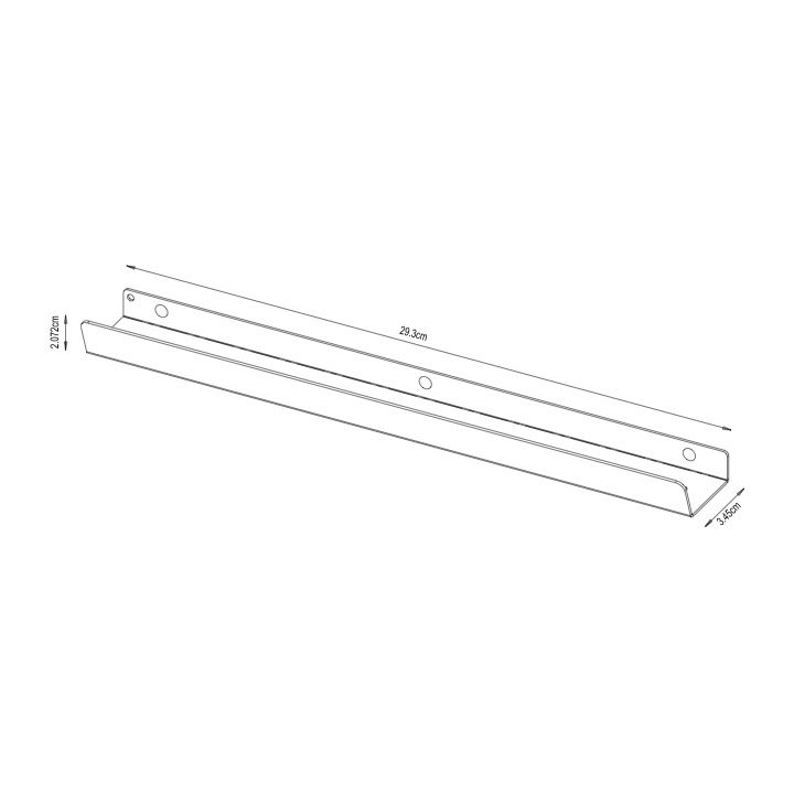 GoodHome Atomia Matt White Doors & drawers Edge Handle (L)29.3cm (D)34.5mm, Pack of 2