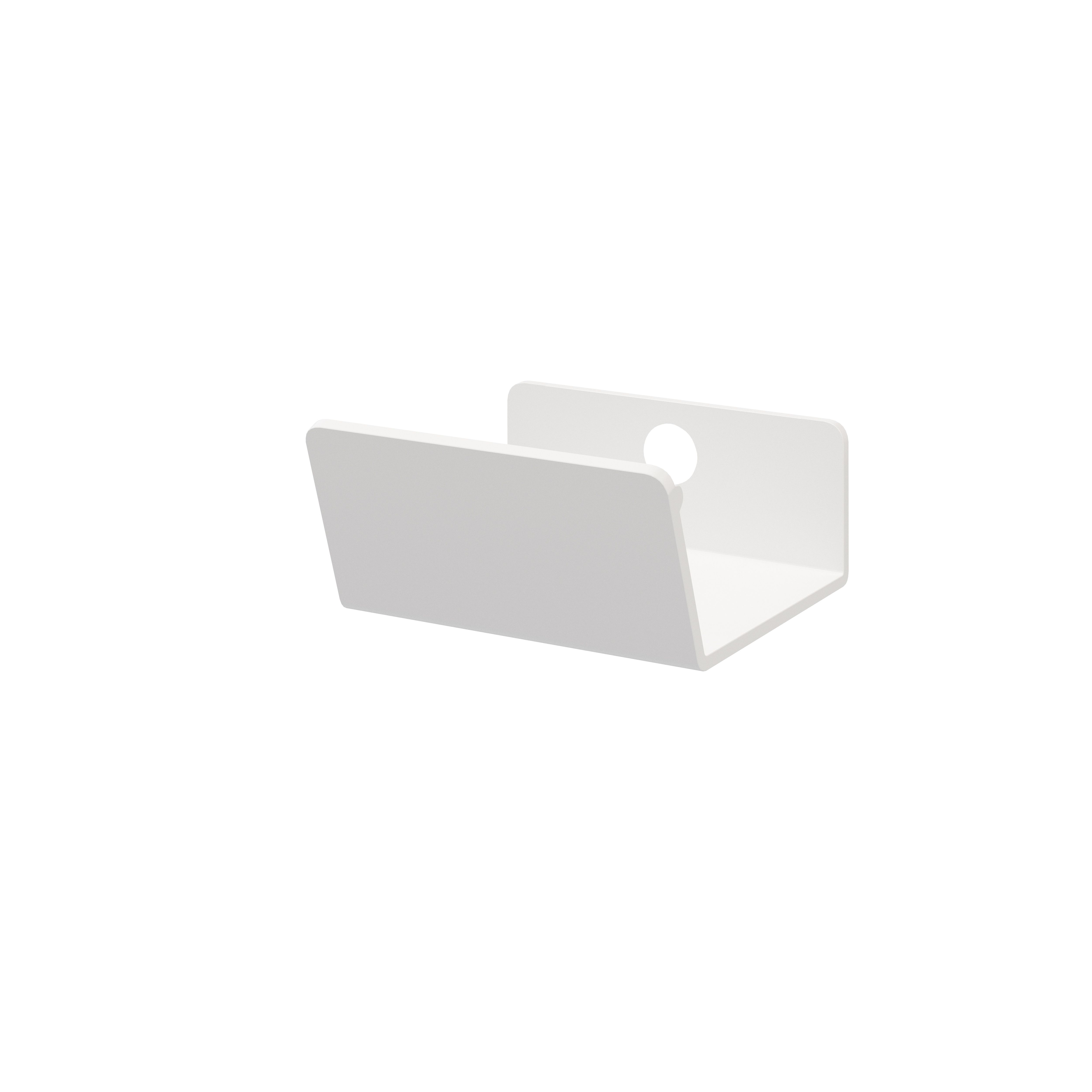 GoodHome Atomia Matt White Doors & drawers Edge Handle (L)3.7cm (D)34.5mm, Pack of 2