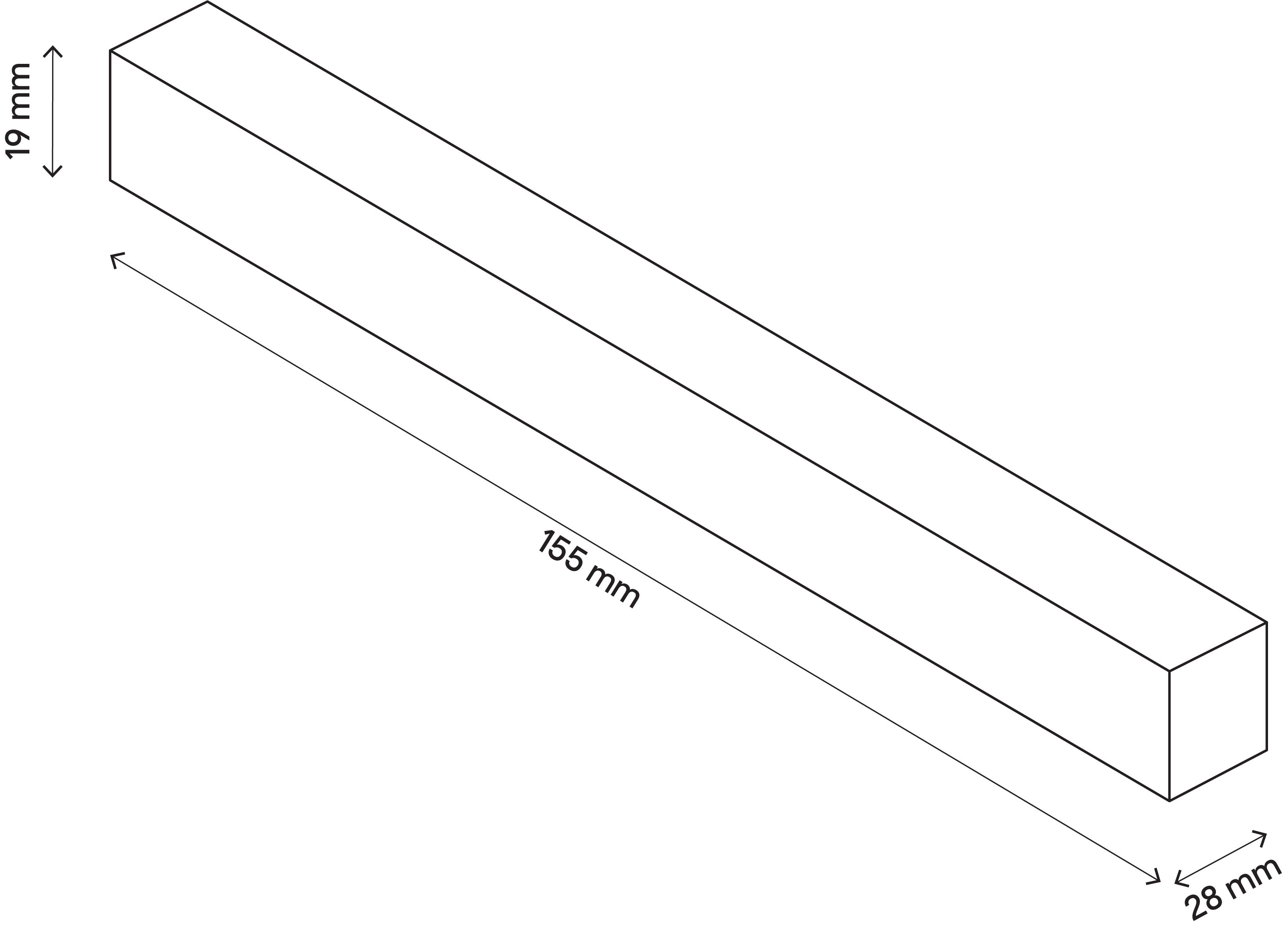 GoodHome Atomia Matt White Doors & drawers Front Handle (L)15.5cm (D)19mm, Pack of 2