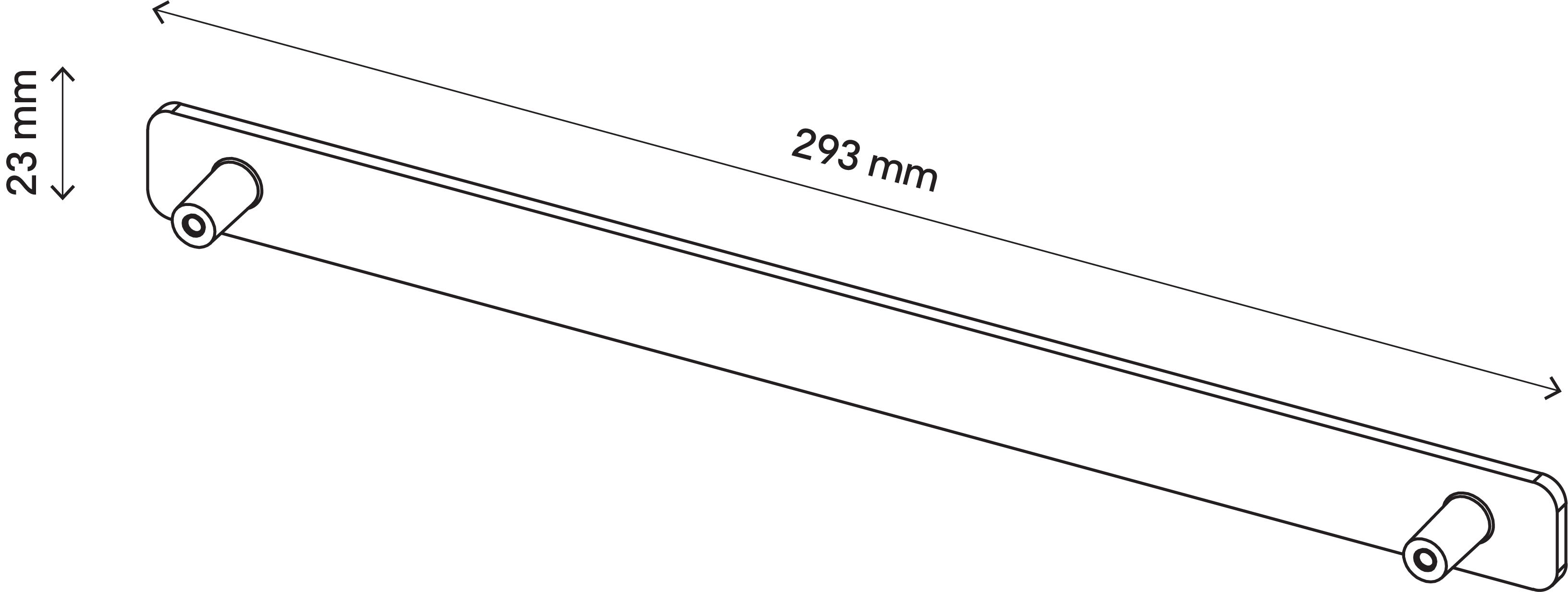 GoodHome Atomia Matt White Doors & drawers Front Handle (L)29.3cm (D)20.5mm, Pack of 2