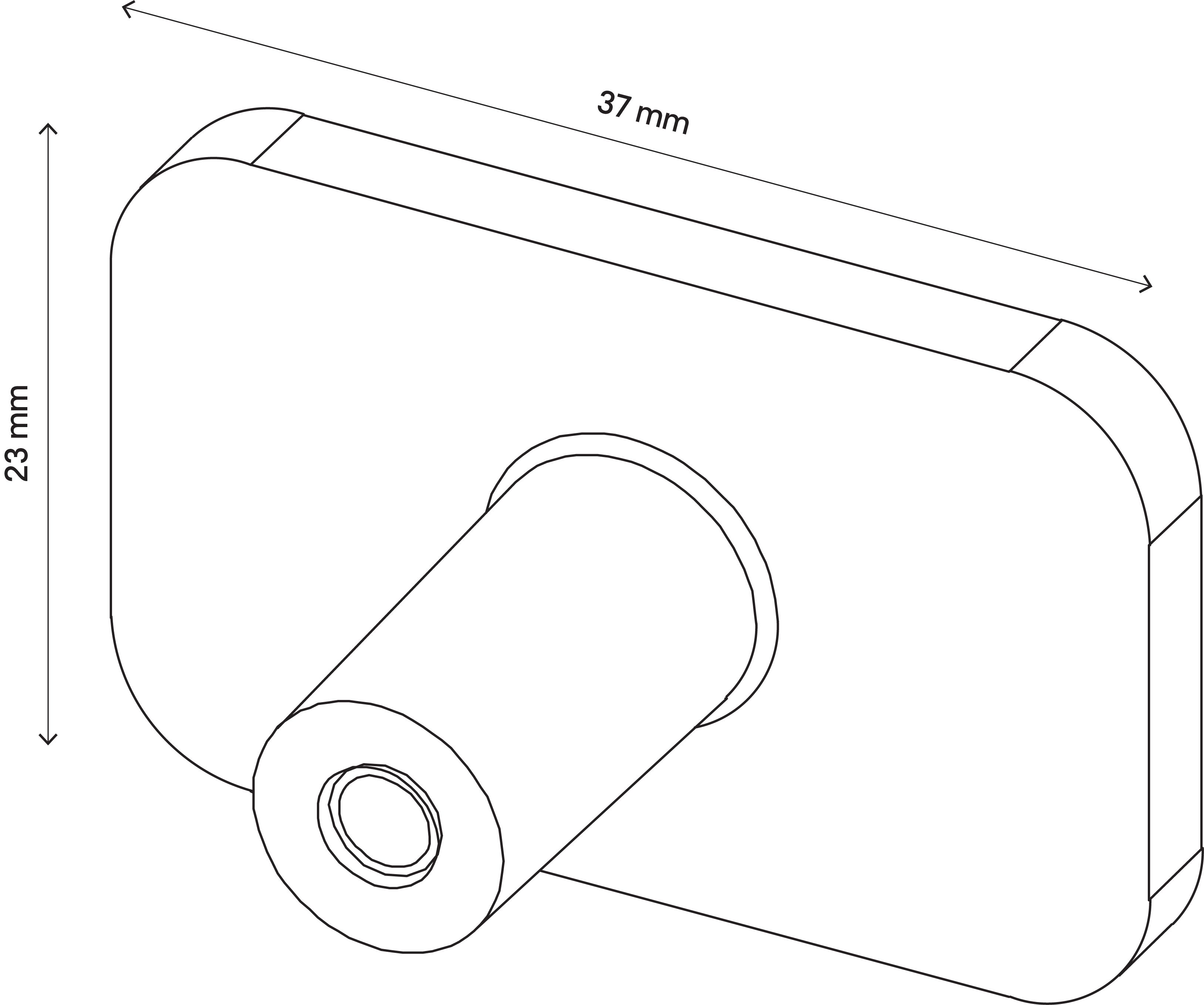 GoodHome Atomia Matt White Doors & drawers Front Handle (L)3.7cm (D)20.5mm, Pack of 2