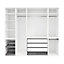 GoodHome Atomia Matt white Large Freestanding Open Wardrobe storage unit (H)2250mm (W)2500mm (D)580mm