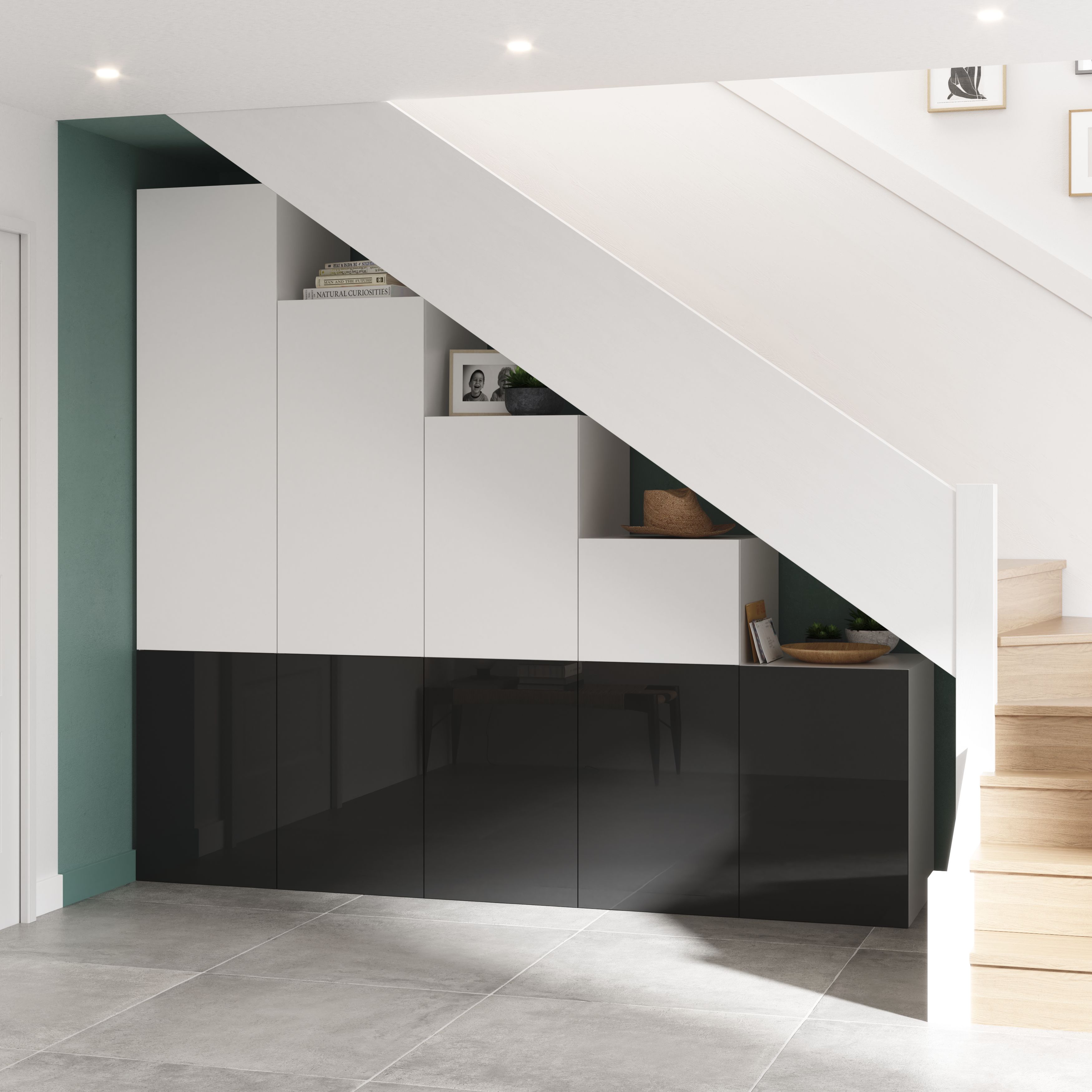 GoodHome Atomia Matt White Non-mirrored Modular furniture door, (H) 1497mm (W) 497mm