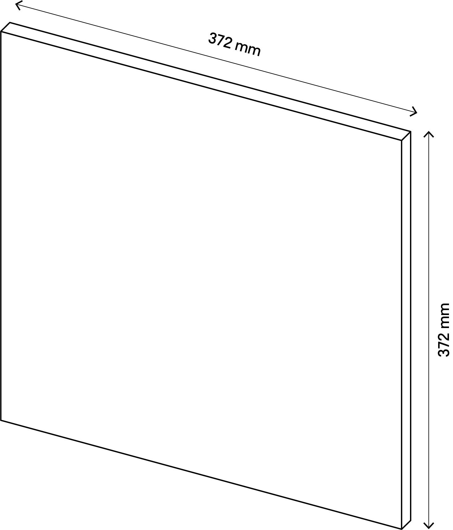 GoodHome Atomia Matt White Non-mirrored Modular furniture door, (H) 372mm (W) 372mm