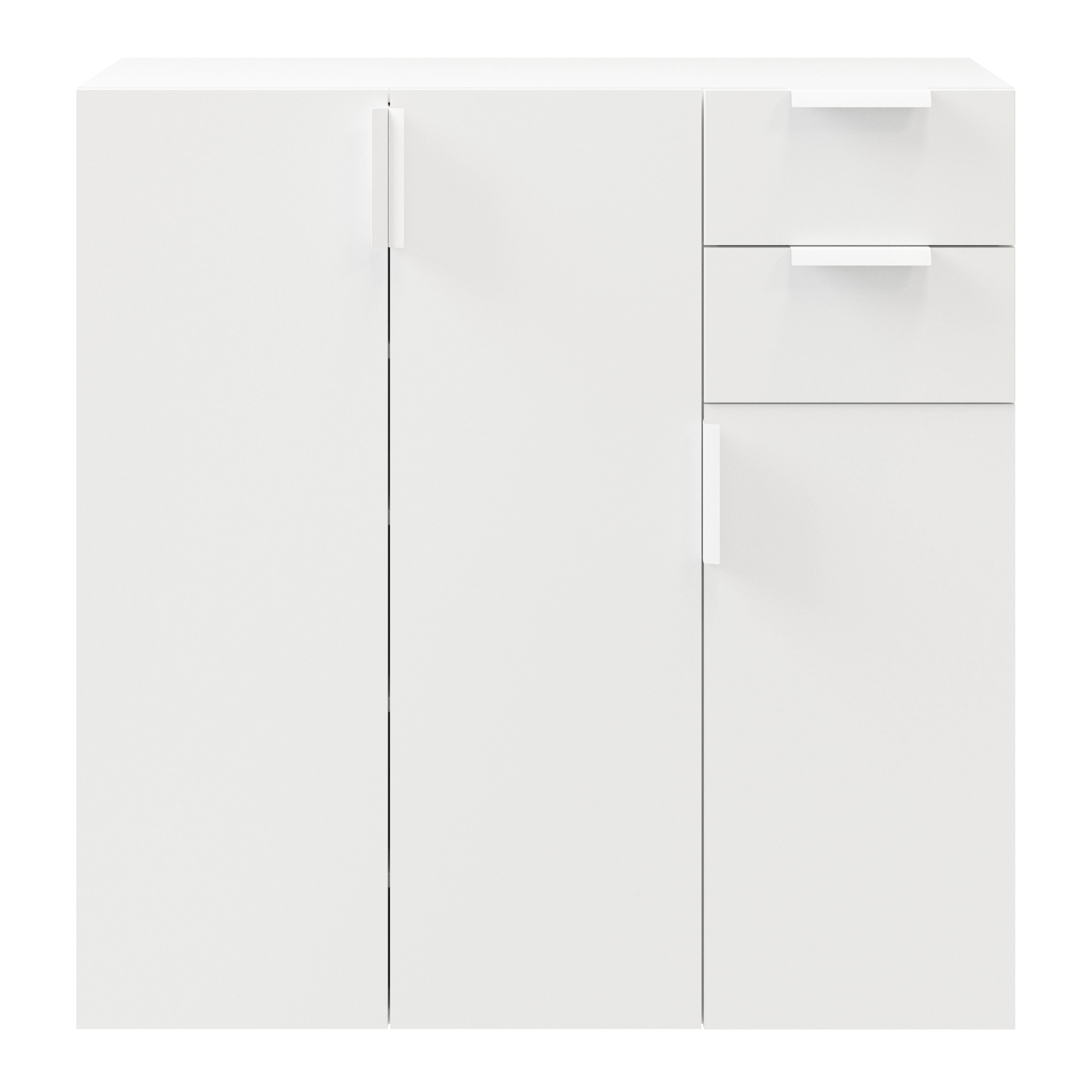 GoodHome Atomia Matt white oak effect Hallway storage unit kit