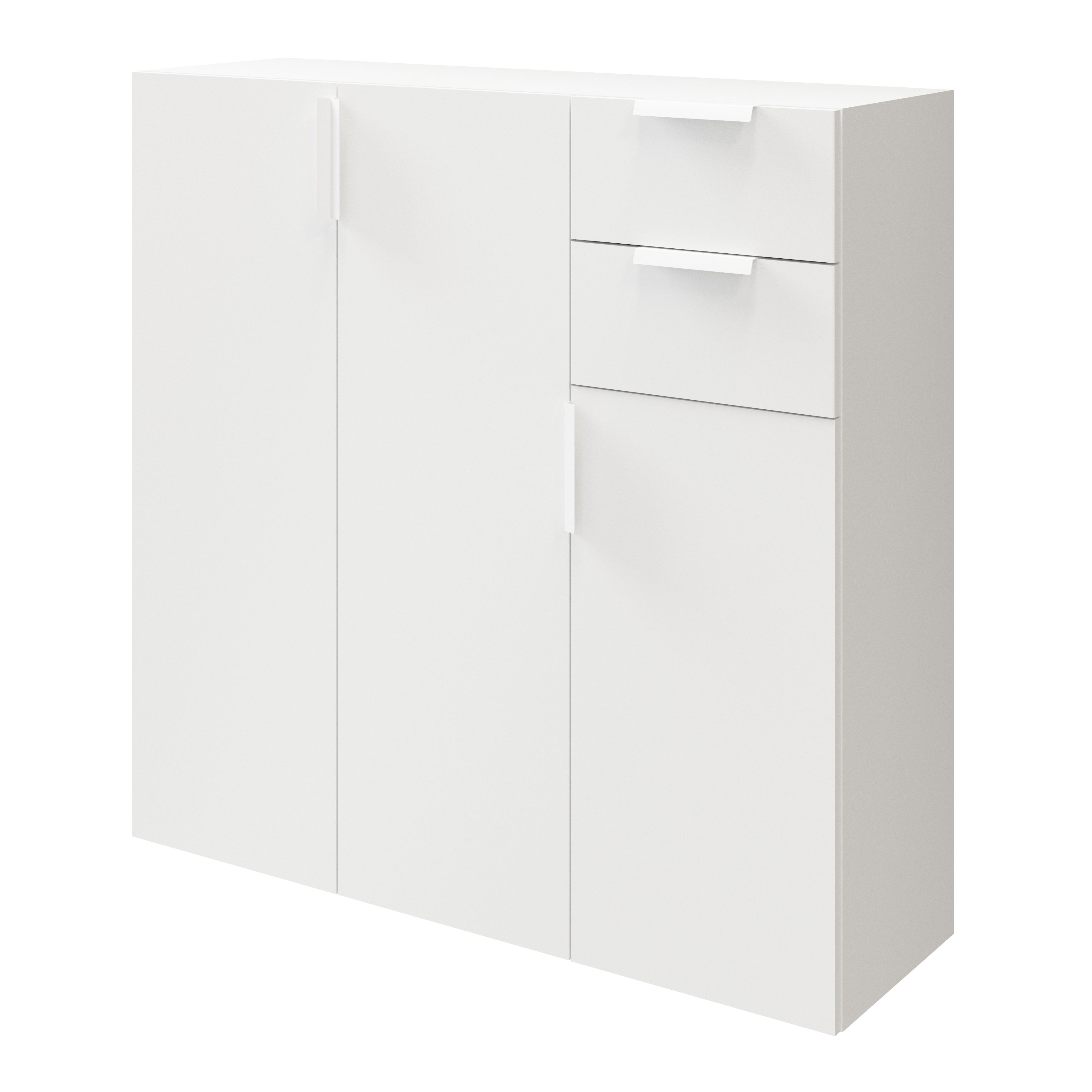 GoodHome Atomia Matt white oak effect Hallway storage unit kit