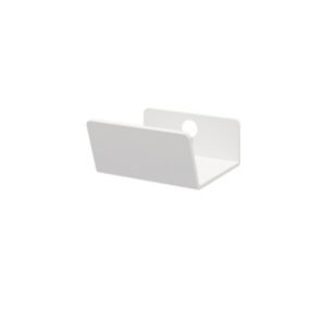 GoodHome Atomia Matt White Powder-coated Edge Doors & drawers Handle (L)37mm, Pack of 2