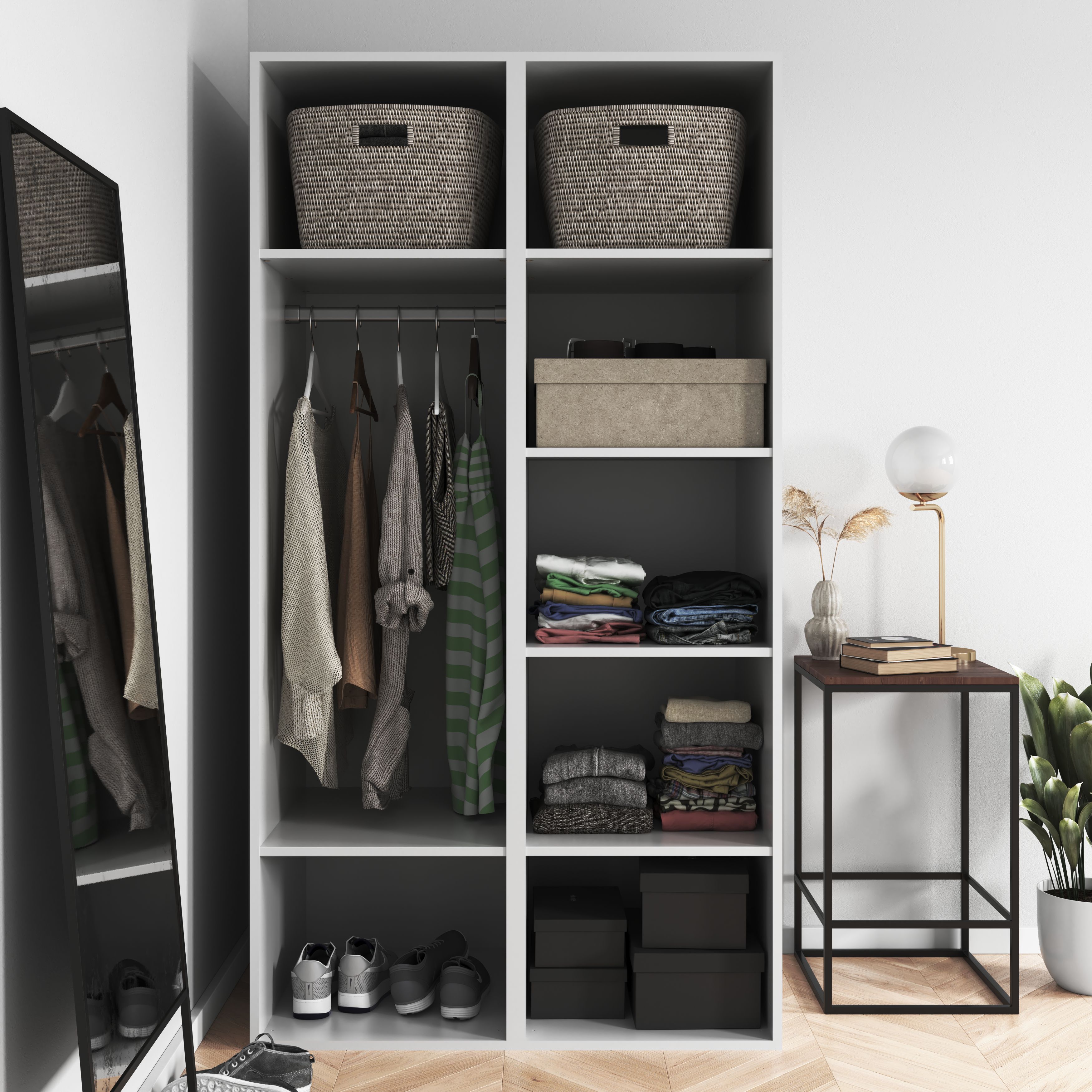 GoodHome Atomia Matt white Shelf, (L)464mm (D)562mm