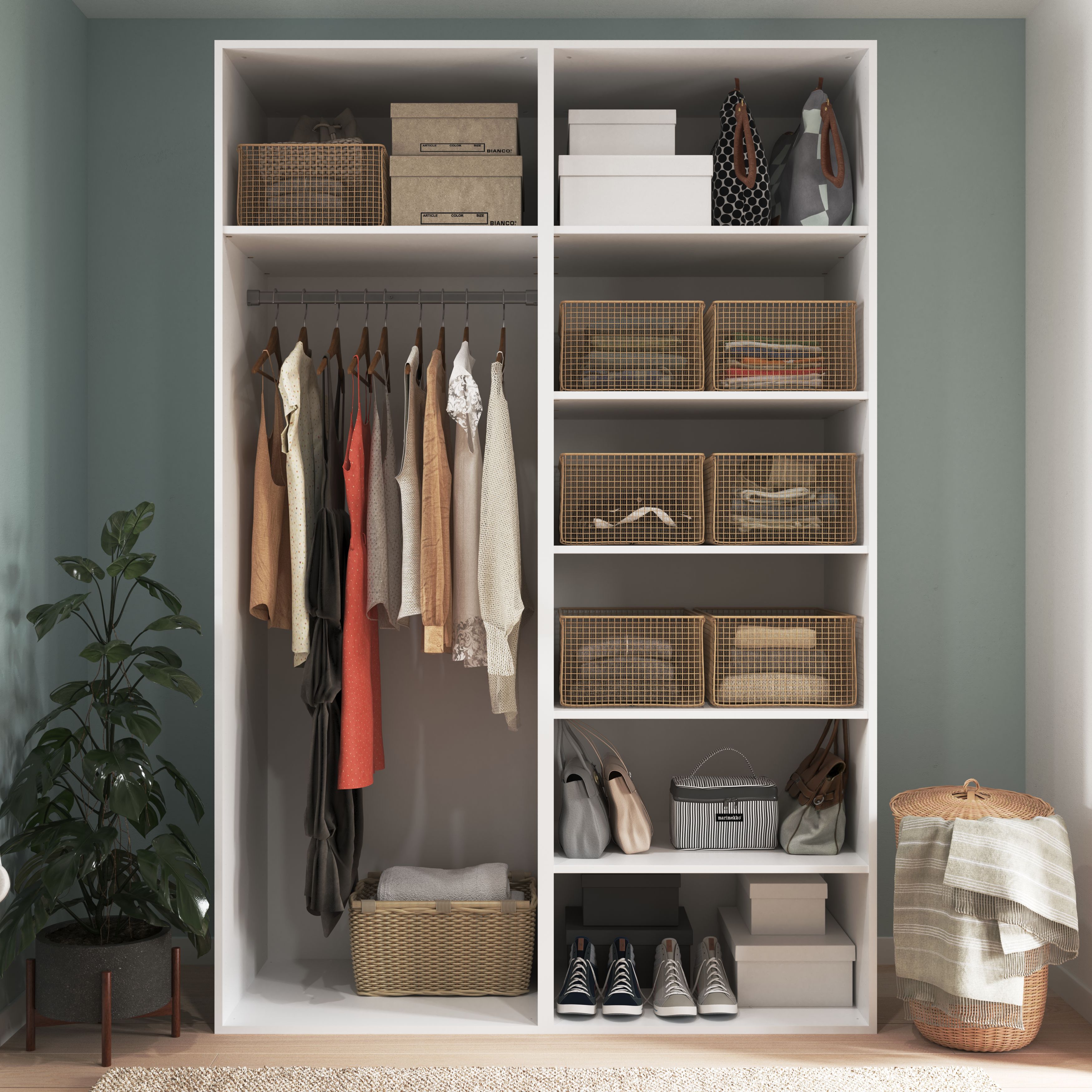 GoodHome Atomia Matt white Shelf, (L)714mm (D)562mm