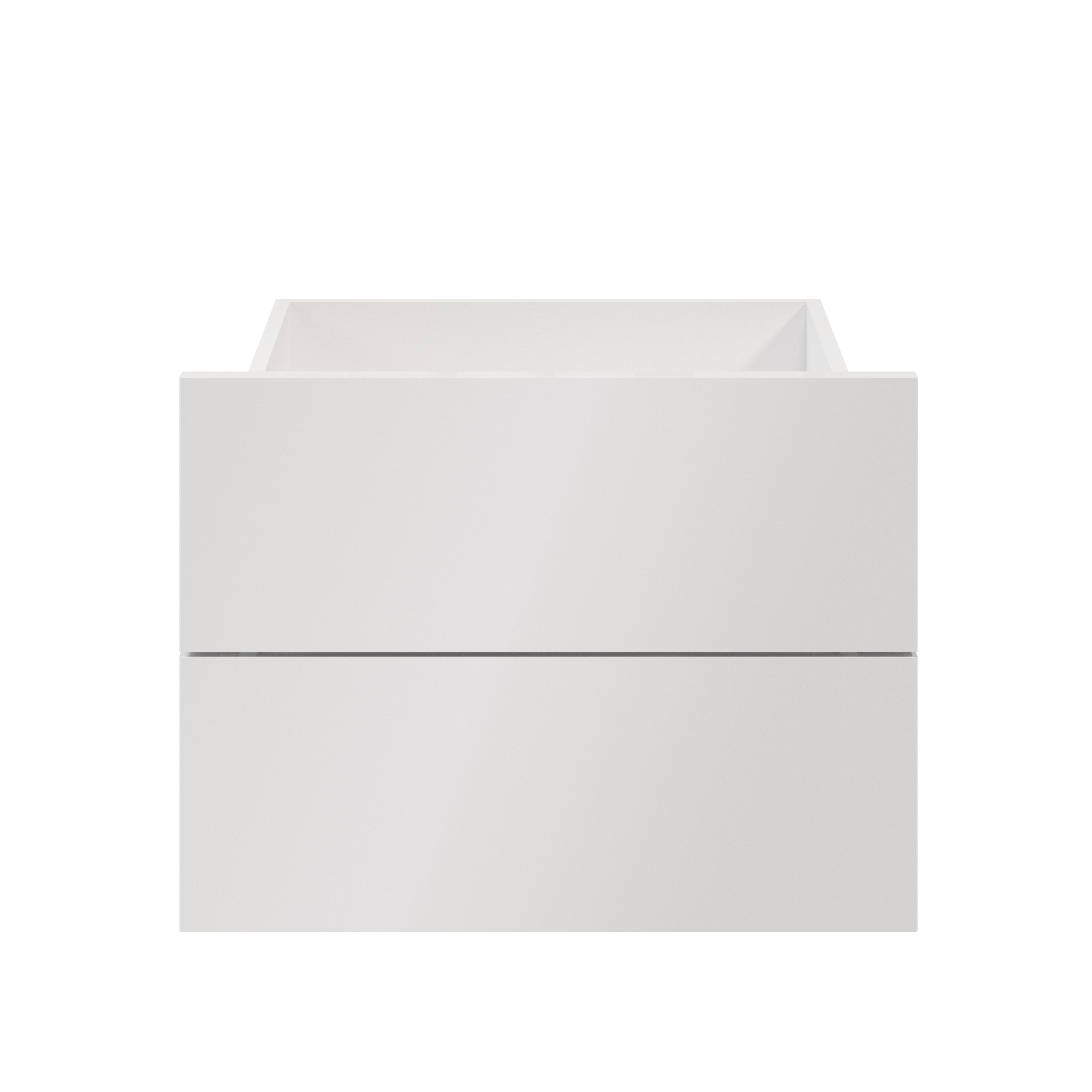 GoodHome Atomia Matt white Slab External Drawer (H)184.5mm (W)464mm (D)390mm, Set of 2