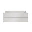 GoodHome Atomia Matt white Slab External Drawer (H)184.5mm (W)997mm (D)500mm, Set of 2