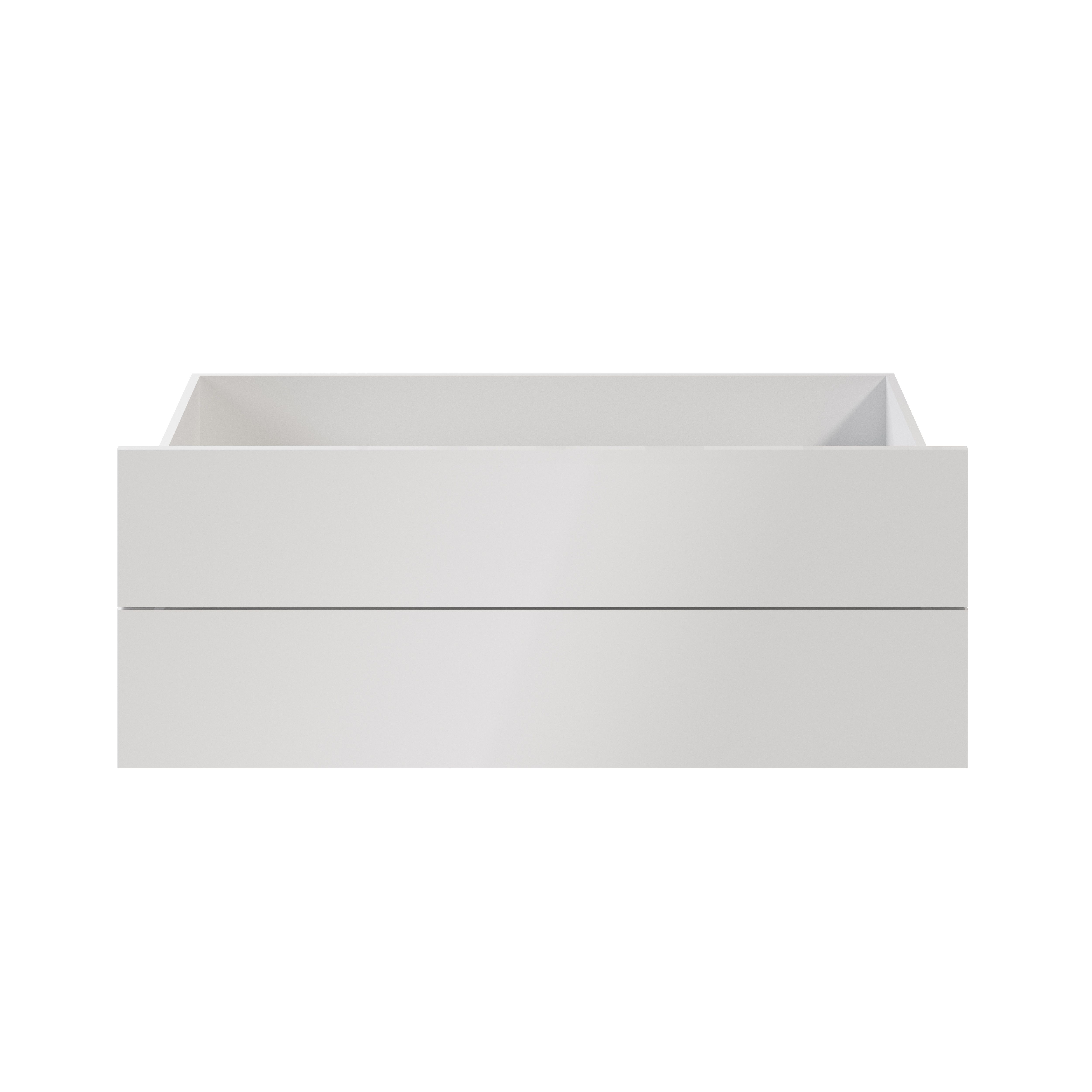GoodHome Atomia Matt white Slab External Drawer (H)184.5mm (W)997mm (D)500mm, Set of 2